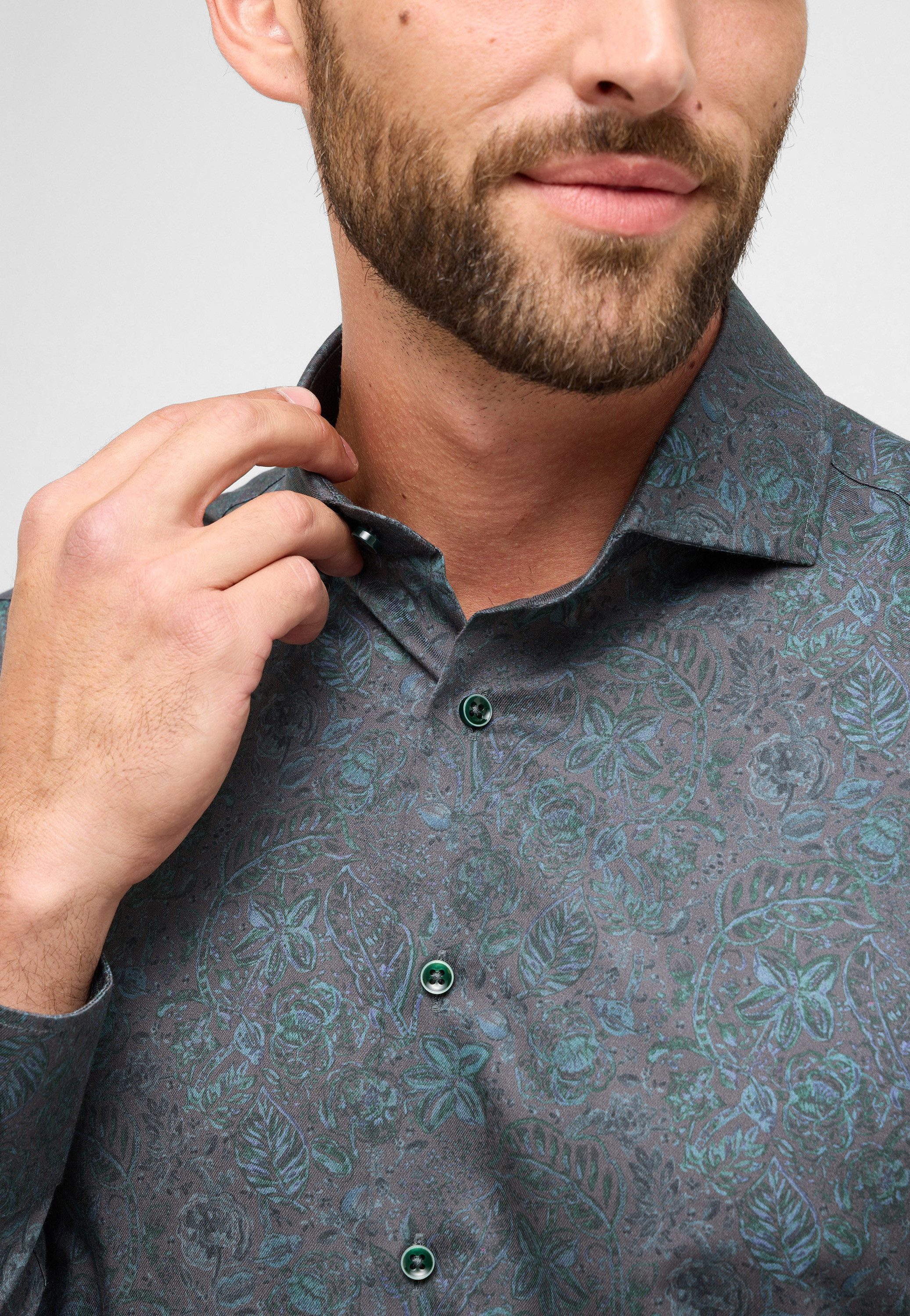 Eterna Overhemd met lange mouwen MODERN FIT NON IRON (strijkvrij)