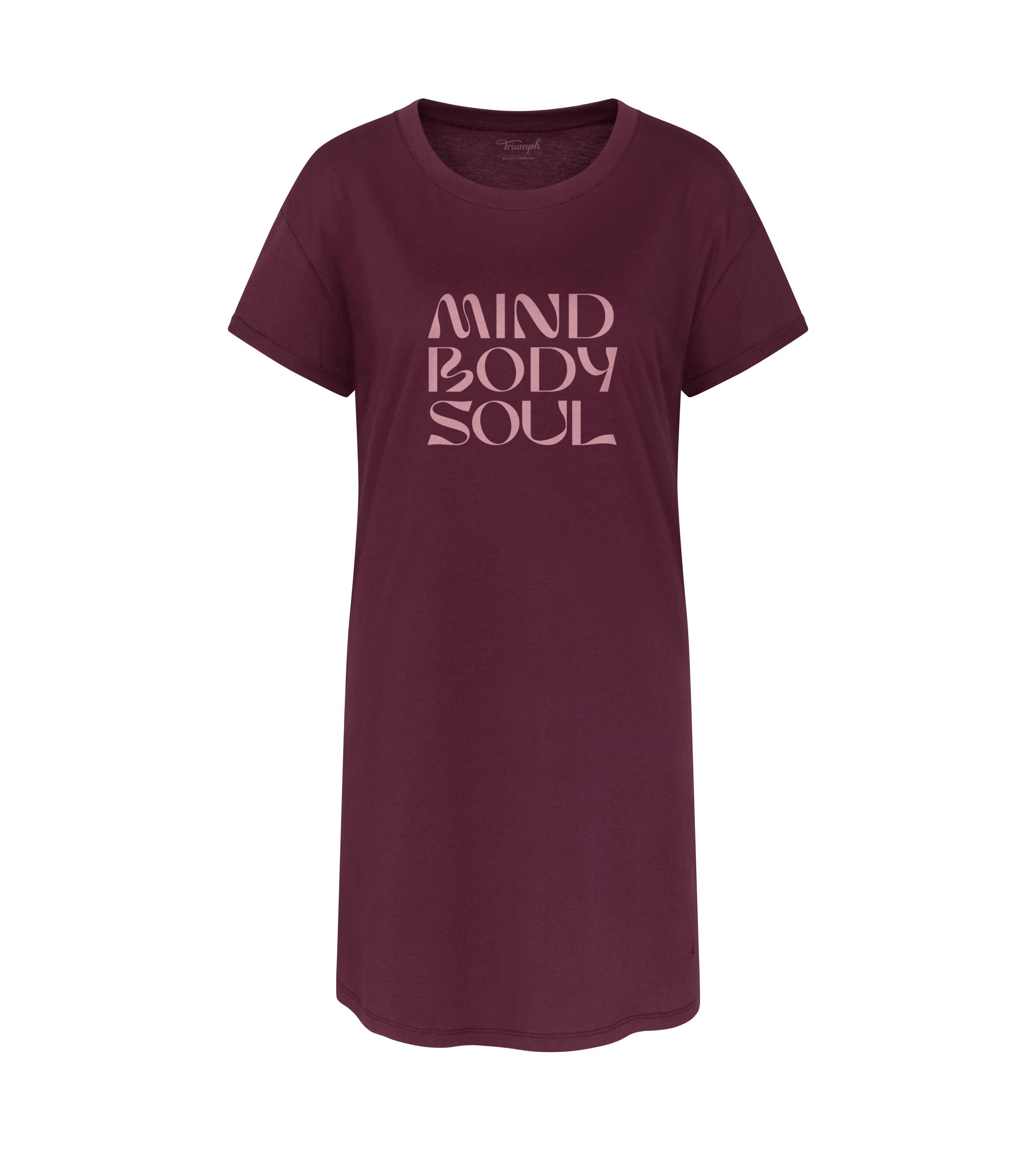 Triumph Nachthemd Nightdresses NDK X zacht ademend geribbelde ronde halslijn korte mouw