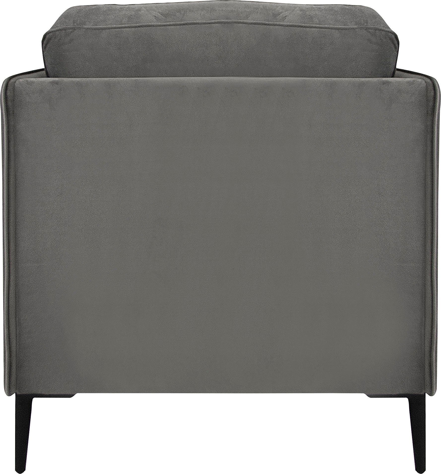 Leonique Fauteuil Light inclusief losse sierkussens, met smalle armleuningen en telescooppoten