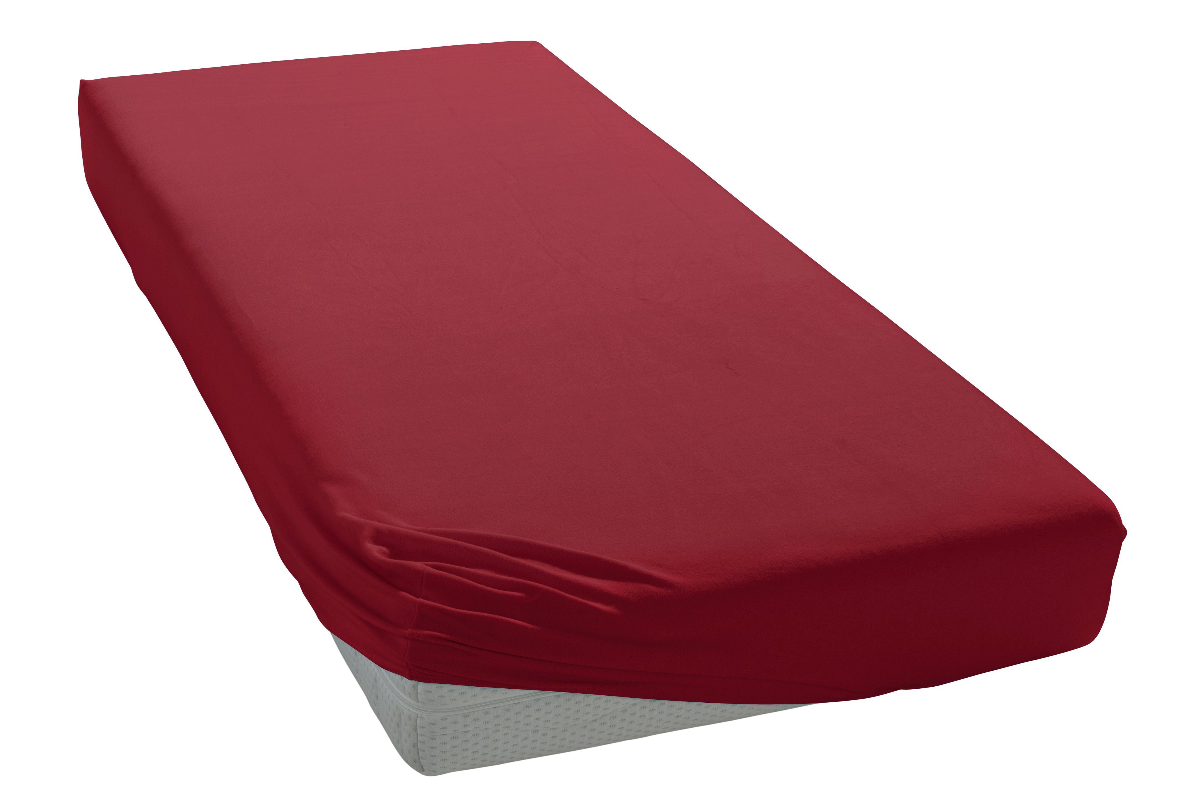 Bellana Hoeslaken Jersey-elastaan aqua in mt. 90x200, 140x200 of 180x200 cm van katoen, voor matrassen tot 35 cm hoogte, laken, hoeslaken (1 stuk)