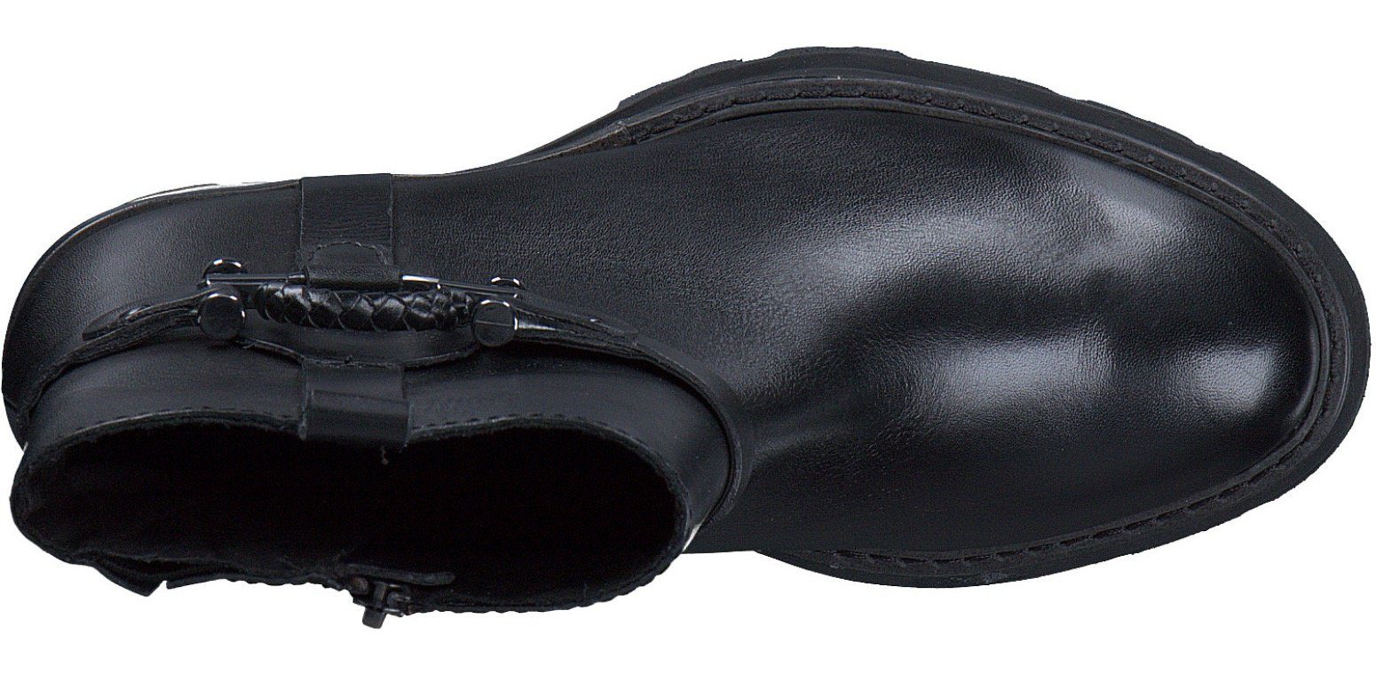 Marco Tozzi Laarsjes hakken, western-enkellaars, chunky boots met decoratieve band
