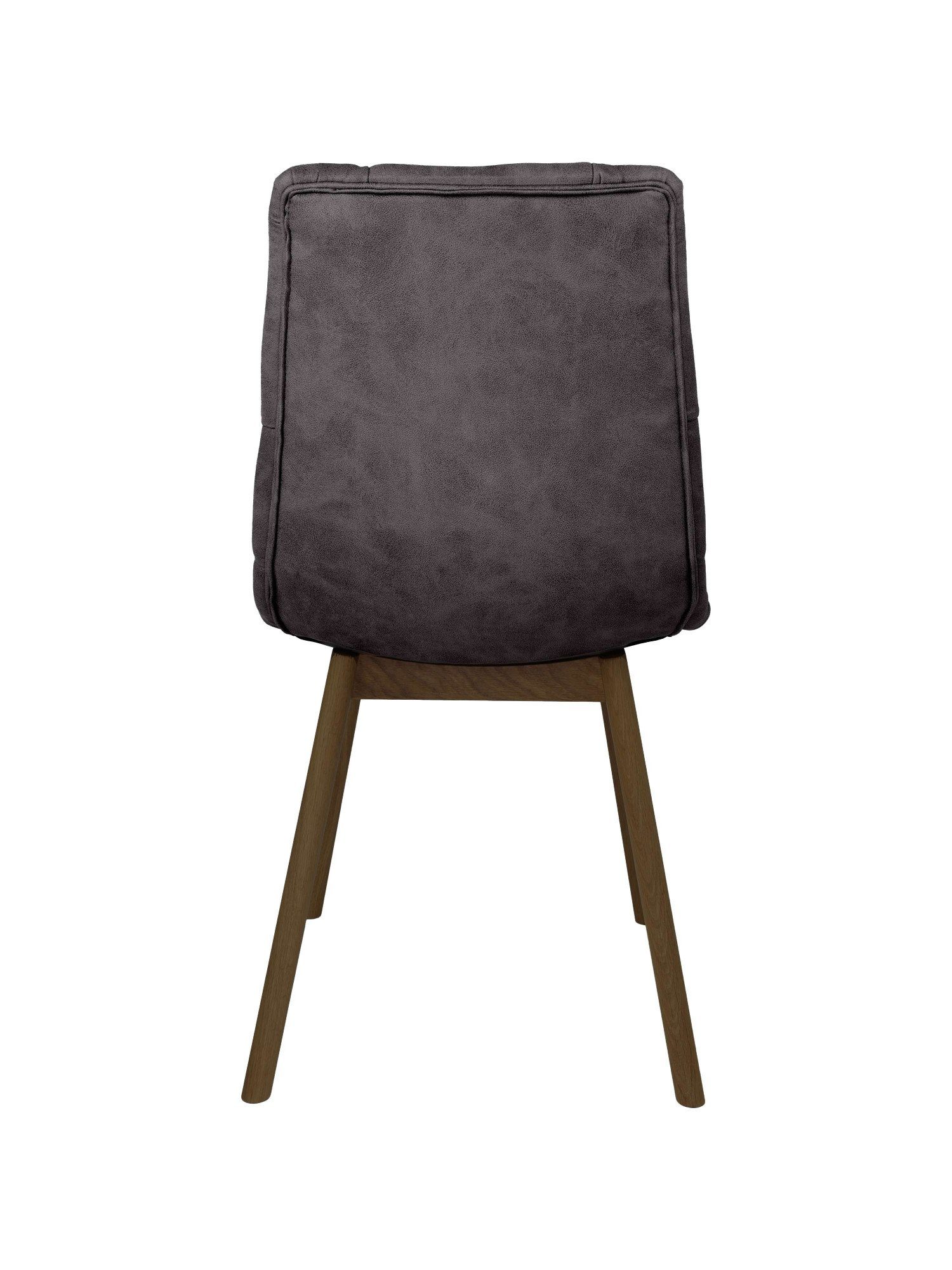 andas Eetkamerstoel Ramon met massief houten poten, in verschillende kleuren en stoffen (set, 2 stuks)