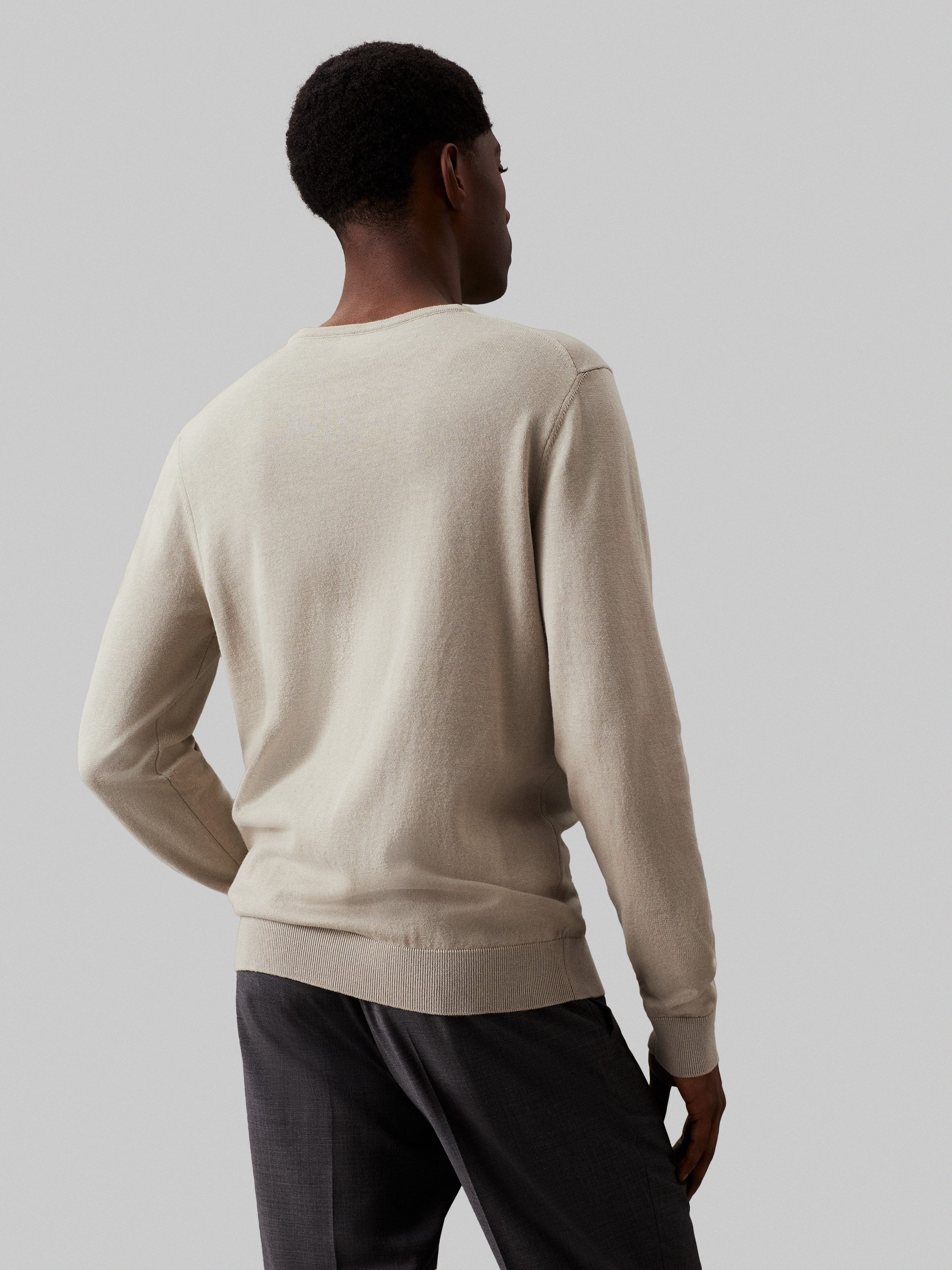 Calvin Klein Trui met ronde hals COTTON SILK BLEND CN SWEATER