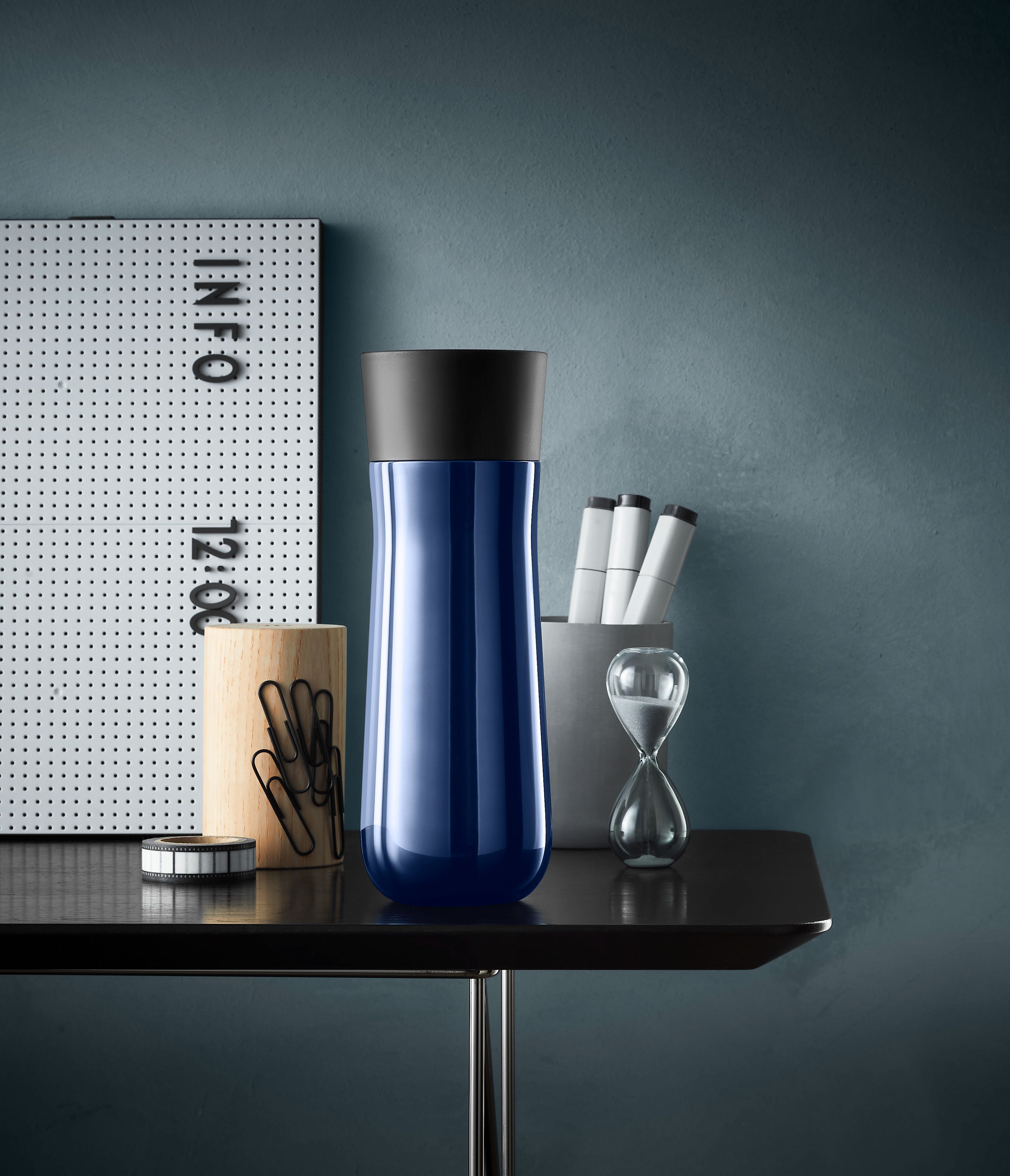WMF Thermosbeker Impulse dubbelwandig roestvrij staal, 8u warm en 12u koud, 360°-drinkopening