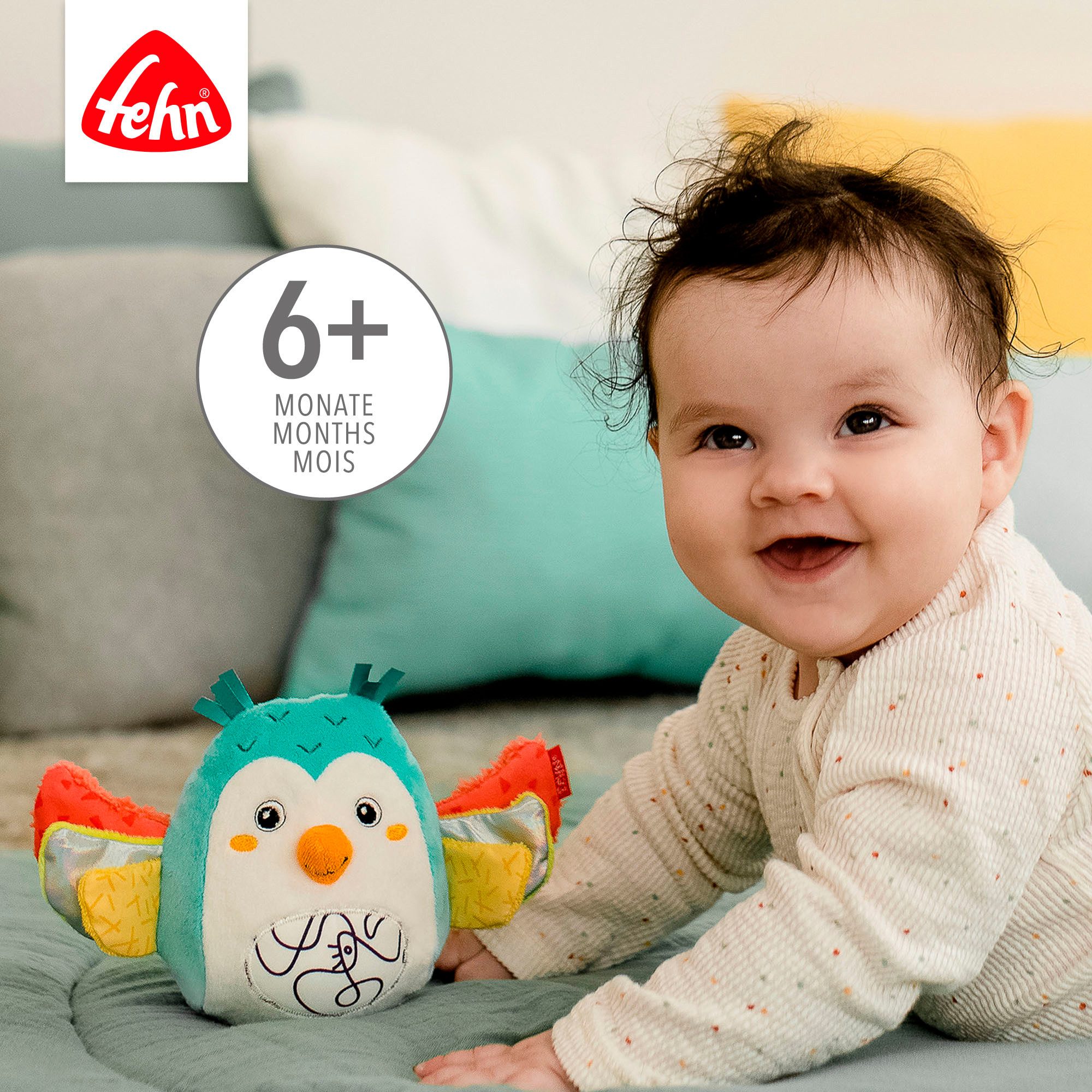 Fehn Grijpspeeltje DoBabyDoo, staande uil