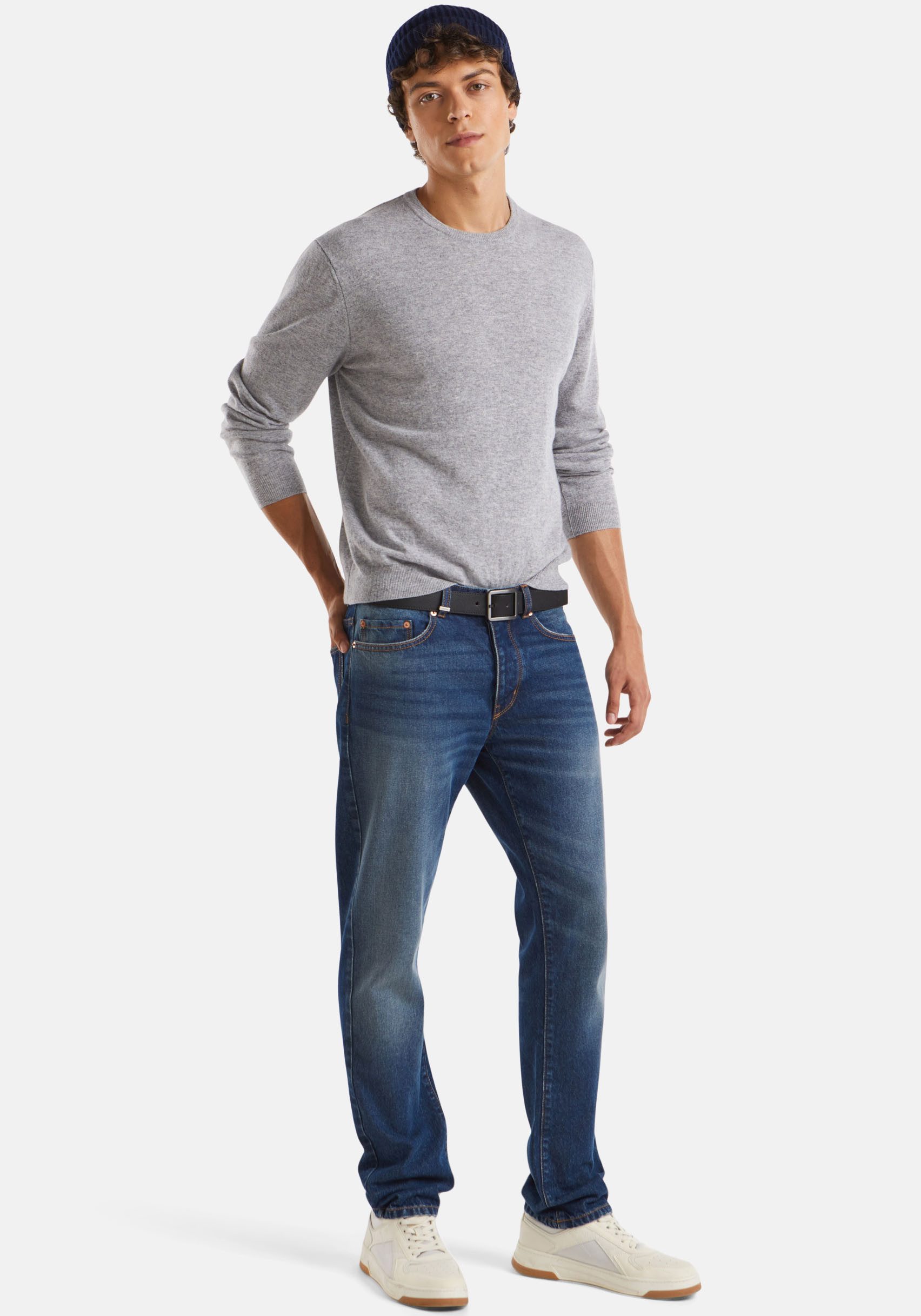 United Colors of Benetton Trui met ronde hals in cleane look