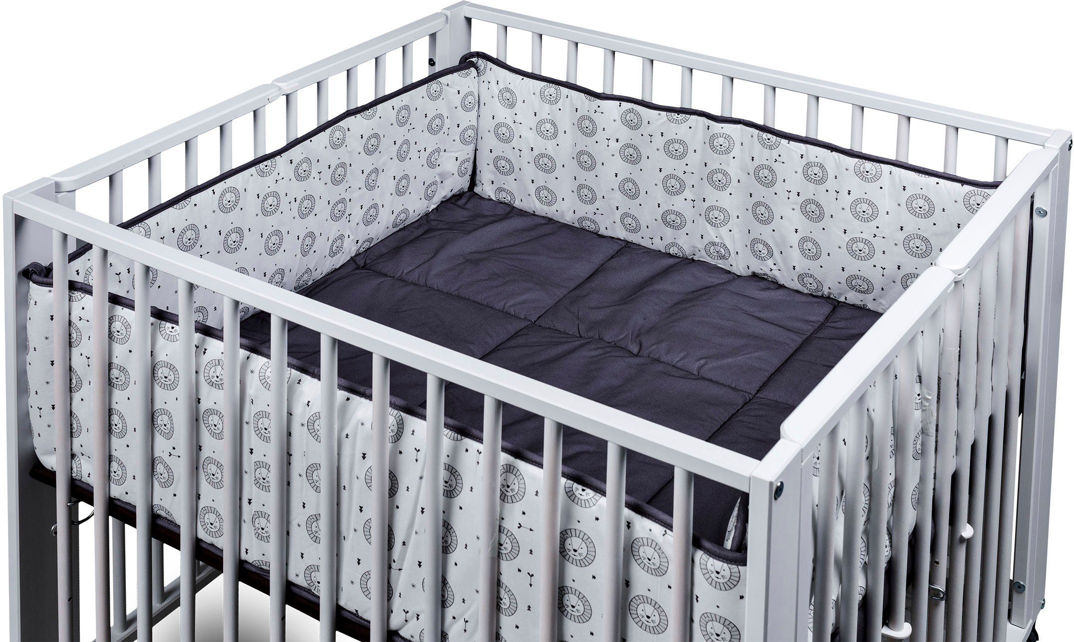 tiSsi® Boxkleed Maurits, 4-hoek, grijs Lion geschikt voor tissi® box maurits (2-delig)