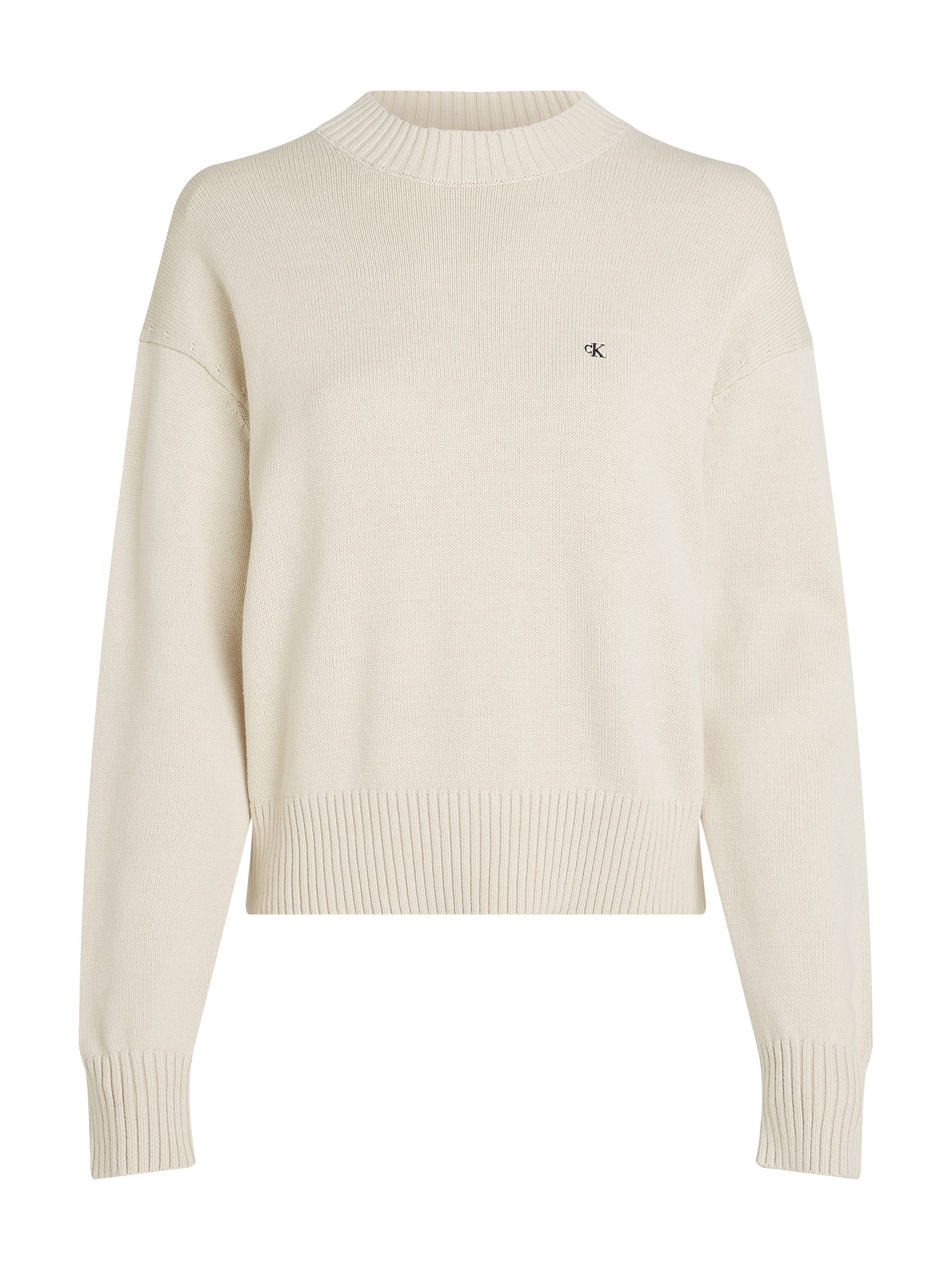 Calvin Klein Trui met ronde hals MONOGRAM EMBRO CREWNECK SWEATER