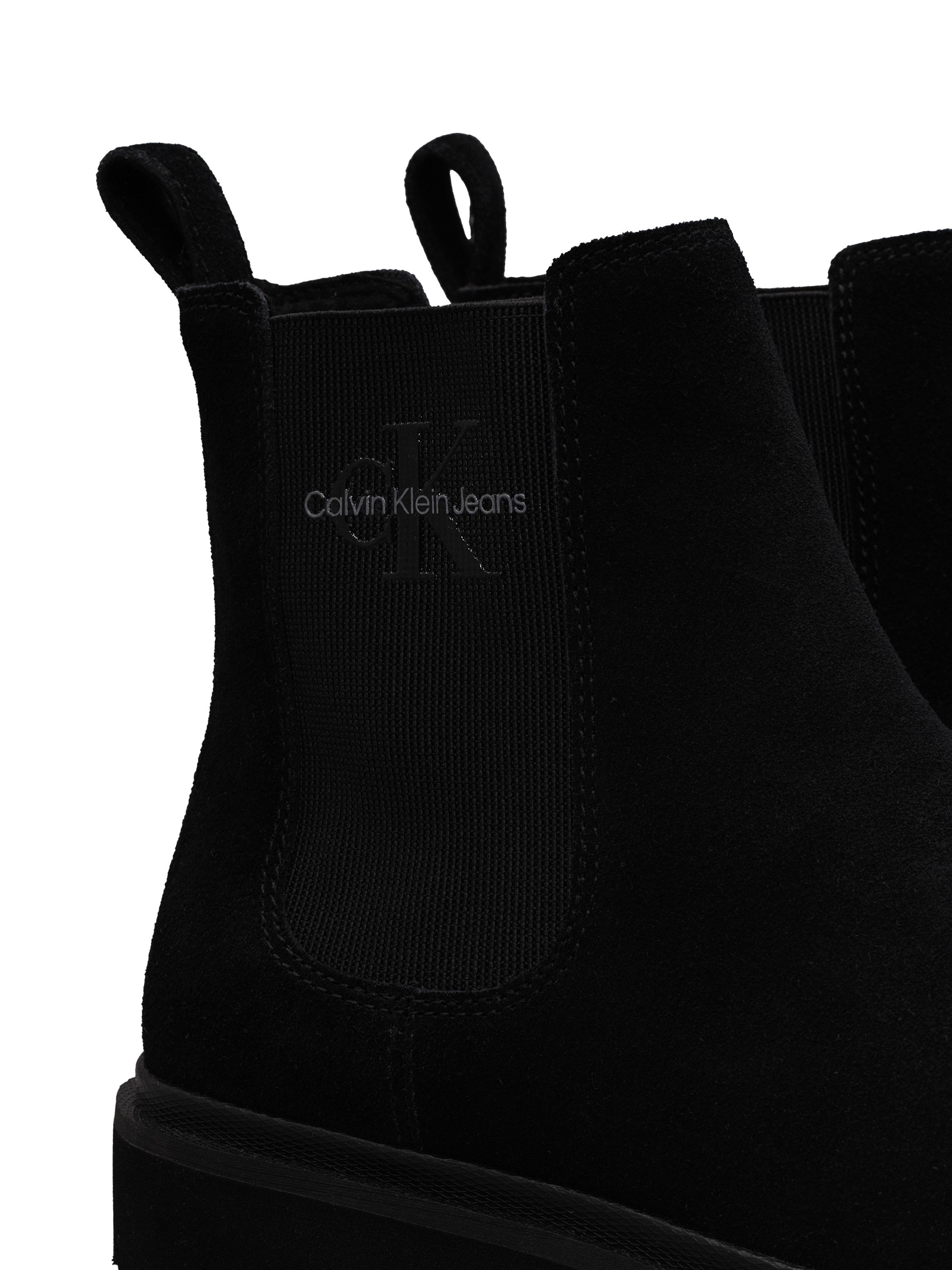 Calvin Klein Chelsea-boots EVA BOOT MID CHELSEA ICONIC DR hakken, instaplaarzen, enkellaars met zij ck-logo