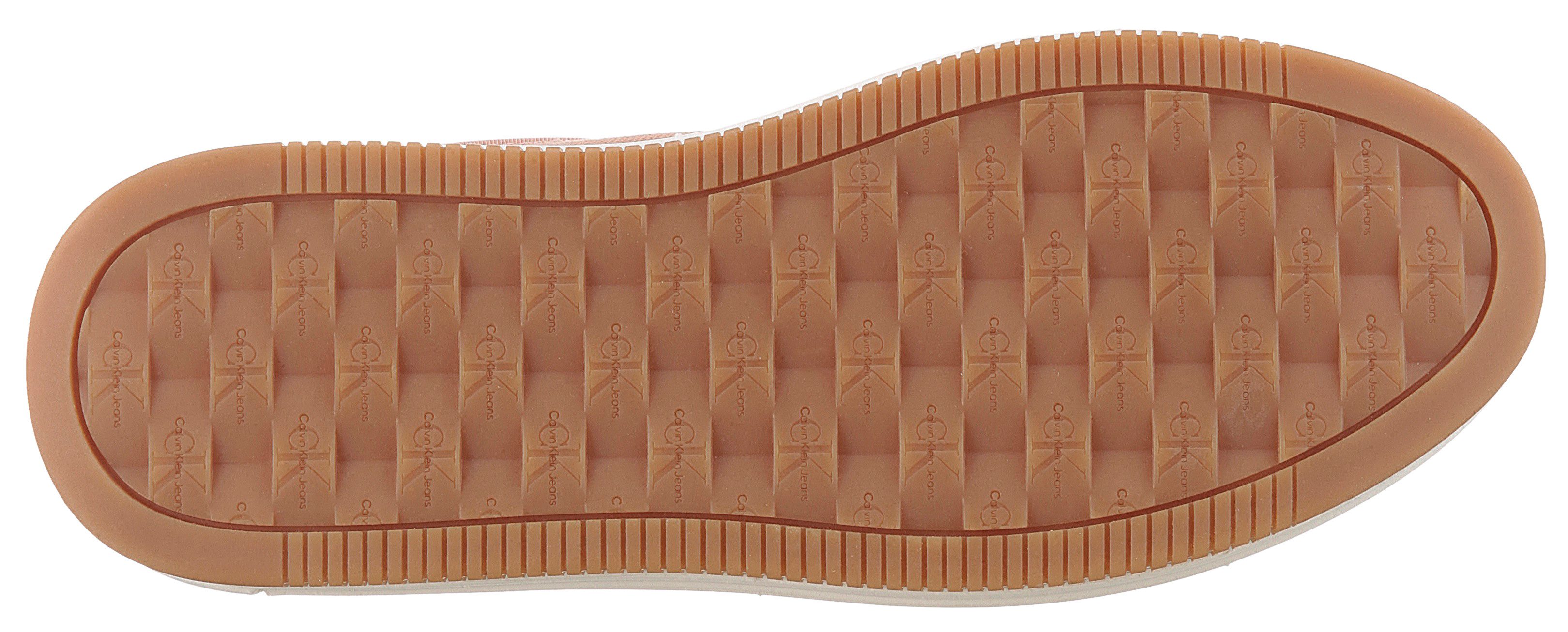Calvin Klein Plateausneakers BOLD FLATF LOW MIX MG MEDIA veterschoenen, vrijetijdsschoen, lage schoen met zijlogo