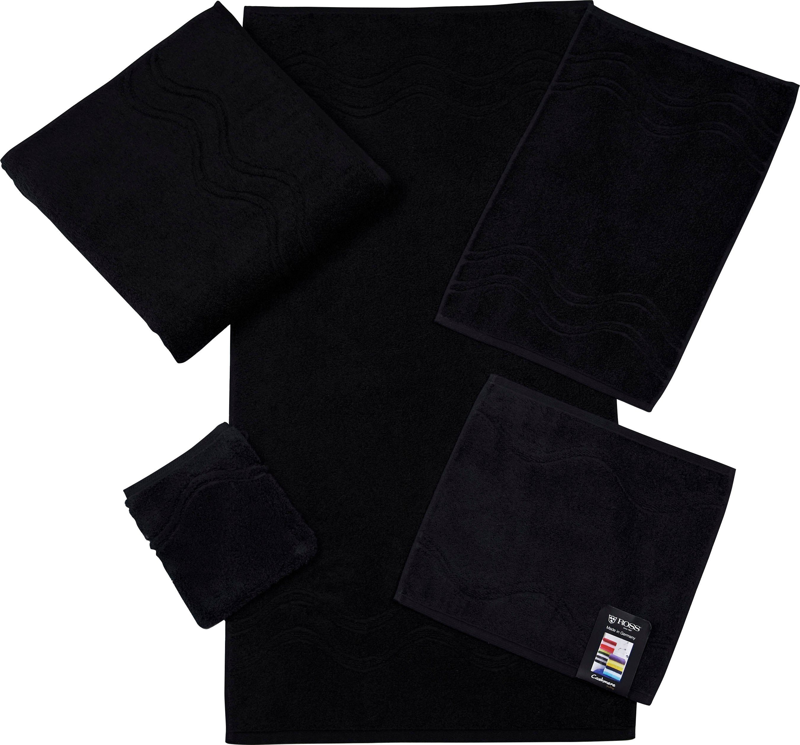 ROSS Douchelaken Cashmere feeling met golven-randdessin (1 stuk)