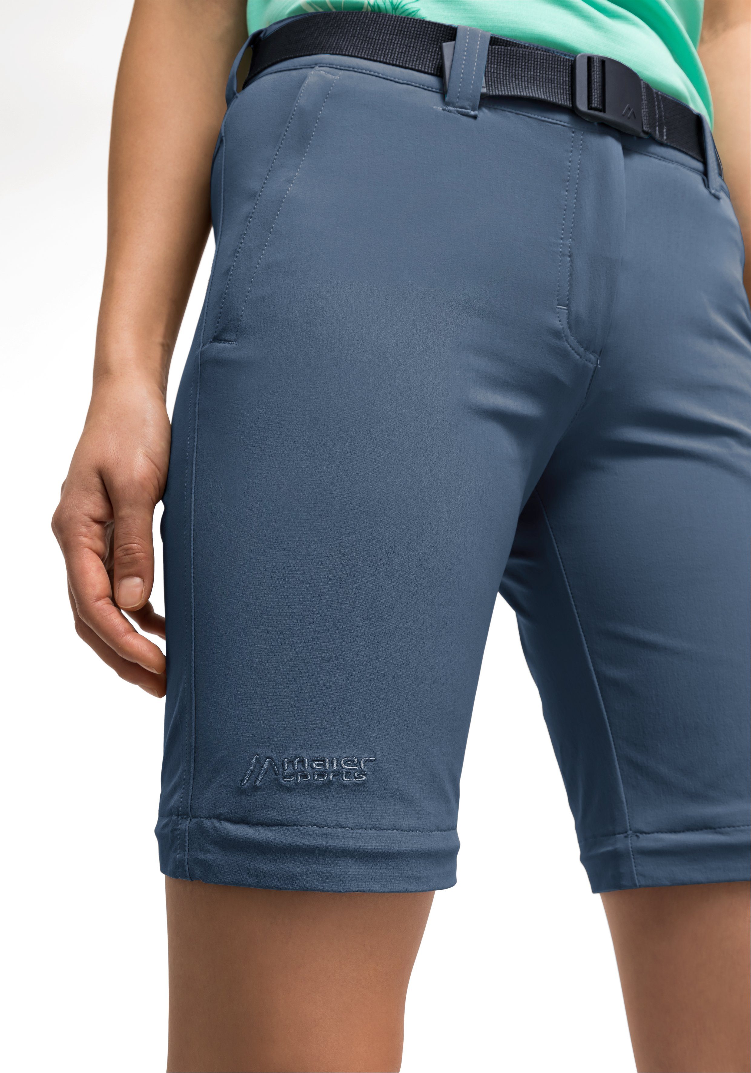 Maier Sports Functionele broek Nata 2 Dames wandelbroek, afritsbare outdoorbroek, 3 zakken, regular fit