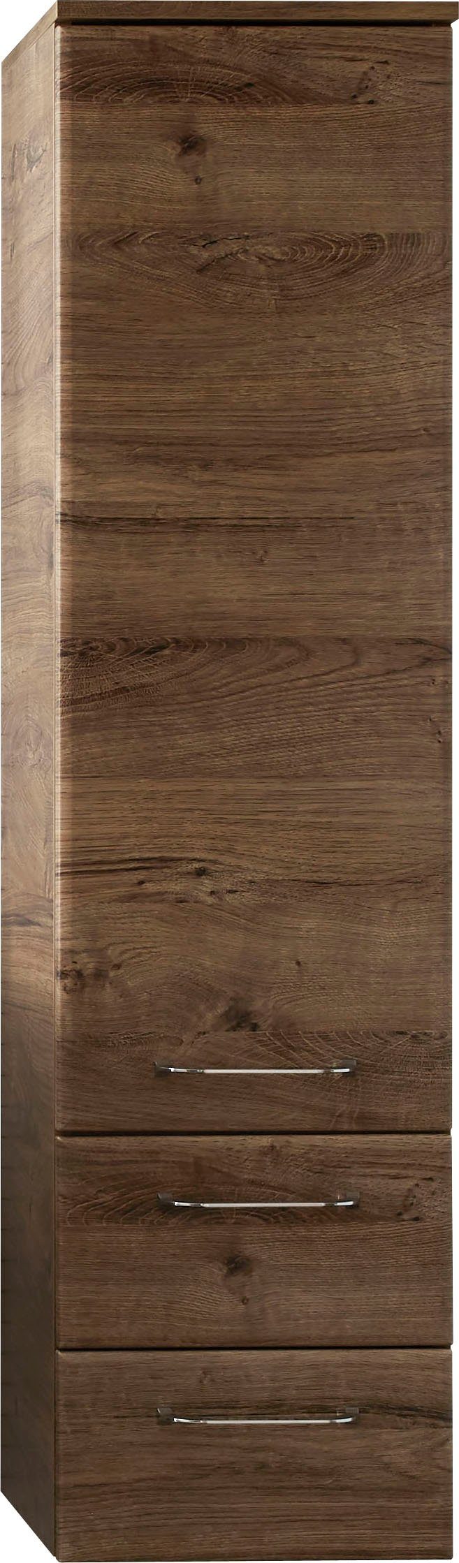 Saphir Halfhoge kast Quickset badkamermeubel 35 cm breed, 1 deur, 2 laden, 2 planken Badkamer-halfhoge kast inclusief deurdemper, grepen in glanzend