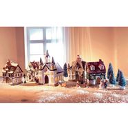home affaire kerstdorp met kerstverlichting (17 stuks) multicolor