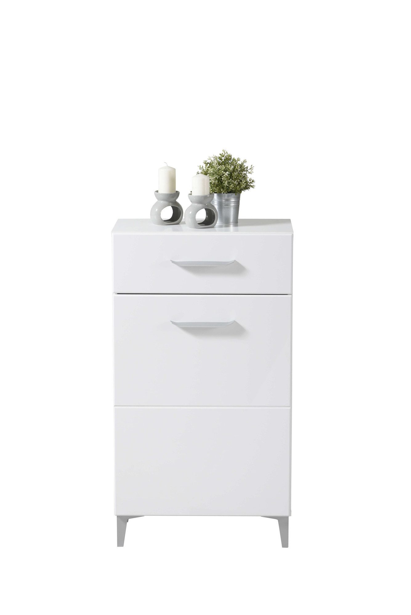 INOSIGN Schoenenkast Belfort, schoenenkast, schoenenrek, hoogte 105 cm in opaque wit met mdf-beklede fronten, modern ontwerp