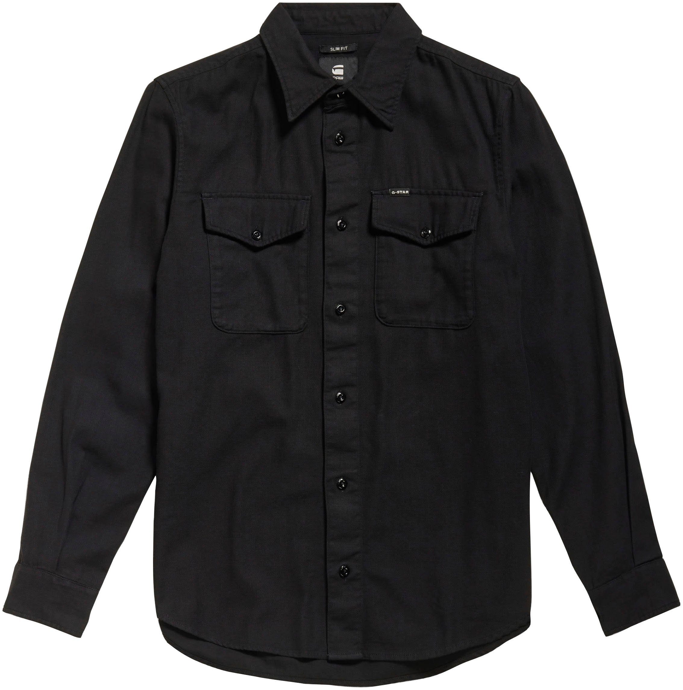 G-Star RAW Jeans overhemd Marine Slim met klepzakken