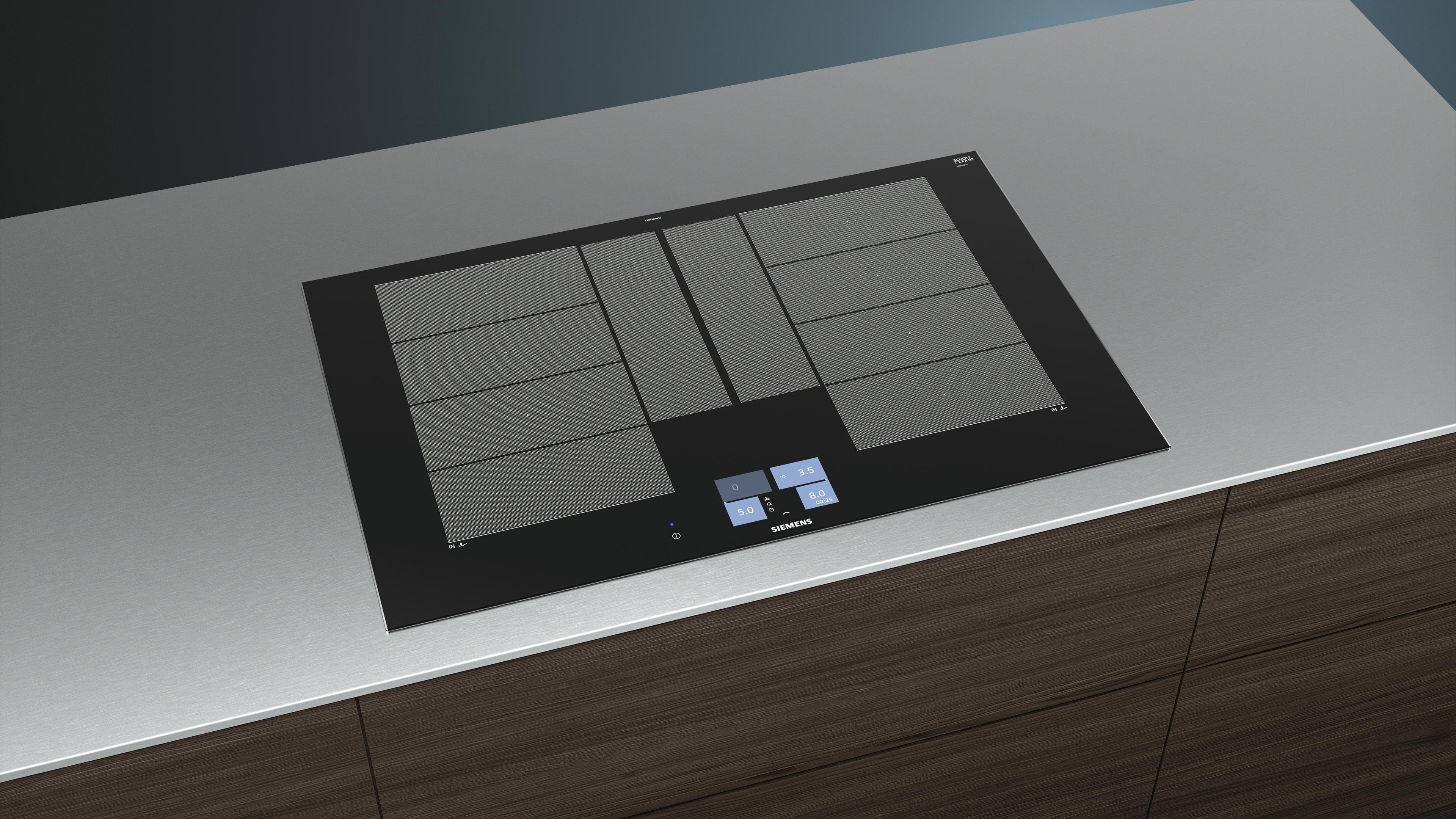 SIEMENS Flex-inductiekookplaat van SCHOTT CERAN® EX875KYW1E met cookconnect-systeem