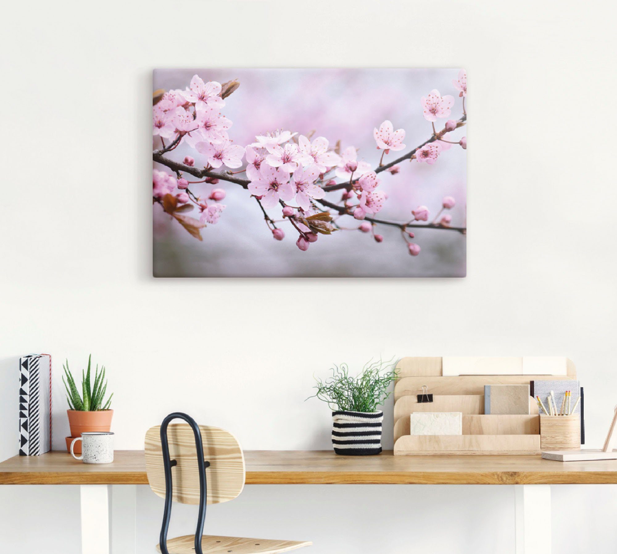 Artland Artprint Kersenbloesem als artprint van aluminium, artprint voor buiten, artprint op linnen, poster, muursticker