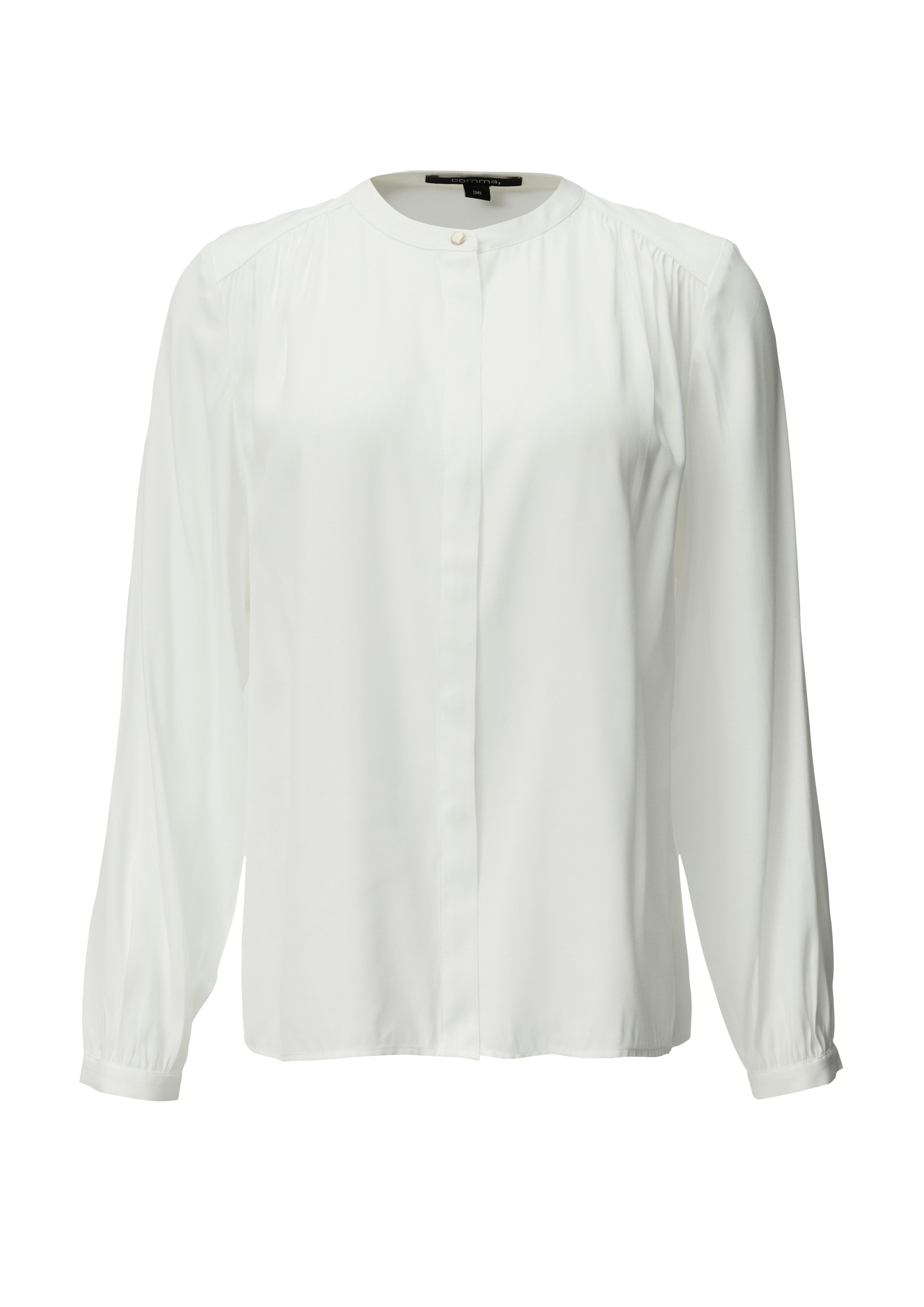 Comma Blouse met lange mouwen met verborgen knoopsluiting