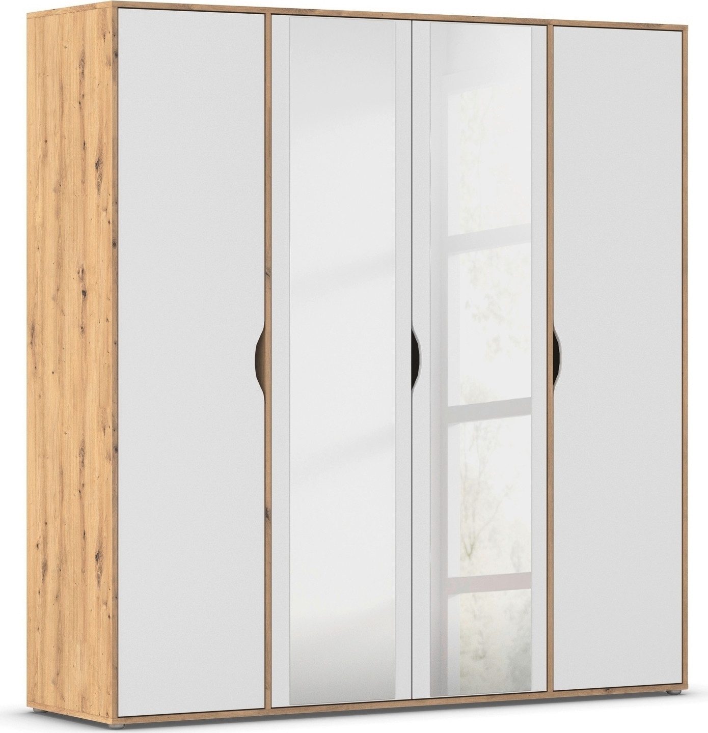 rauch Draaideurkast Kledingkast Kast Garderobe Wasmand NARAI met Spiegel Greefaansluitingen voor een greeploze look TOPSELLER MADE IN GERMANY