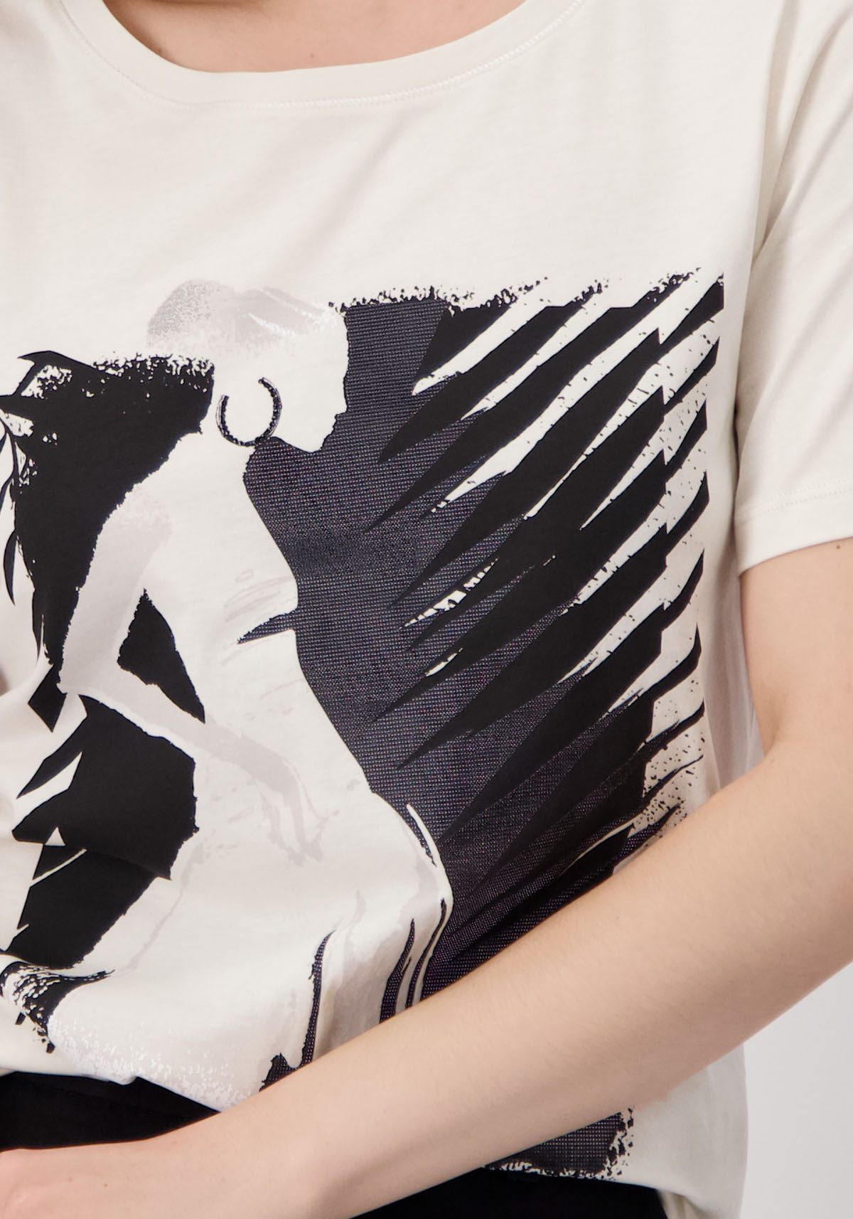 Monari T-shirt Shirt met lakdruk