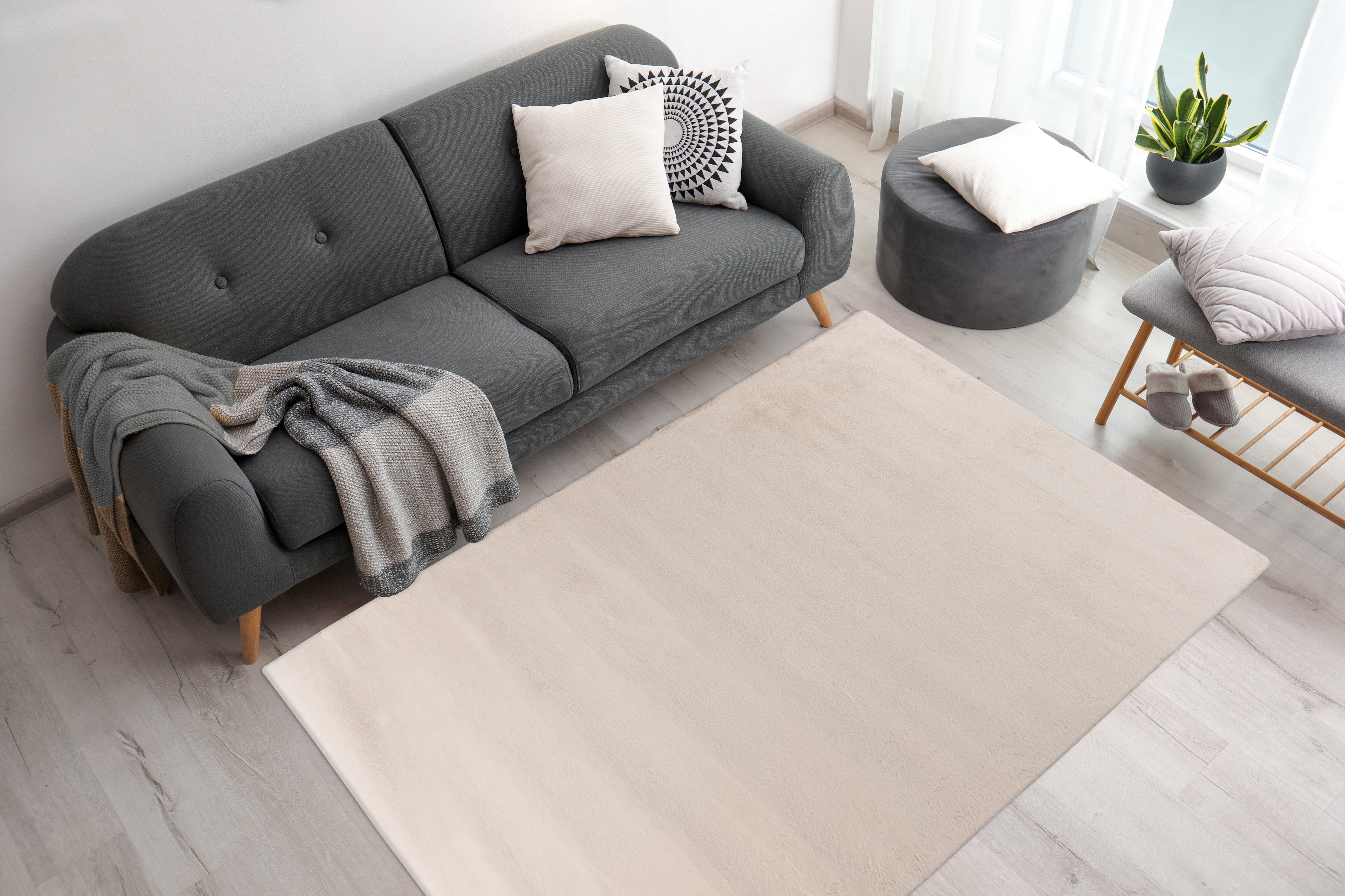 me gusta Vloerkleed Rabbit Prime 125 Konijnenbont haptiek, pluizig zacht, geschikt voor vloerverwarming