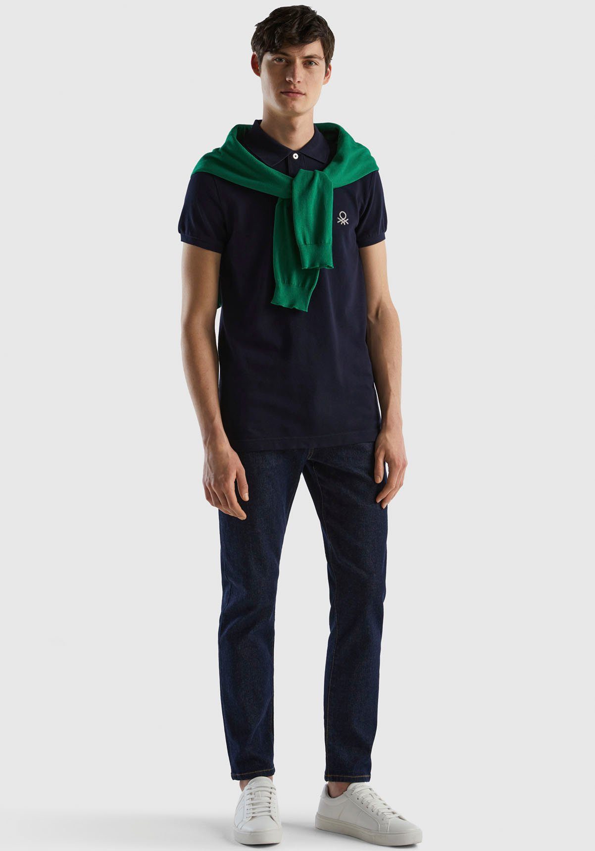 United Colors of Benetton Poloshirt met grote label-badge