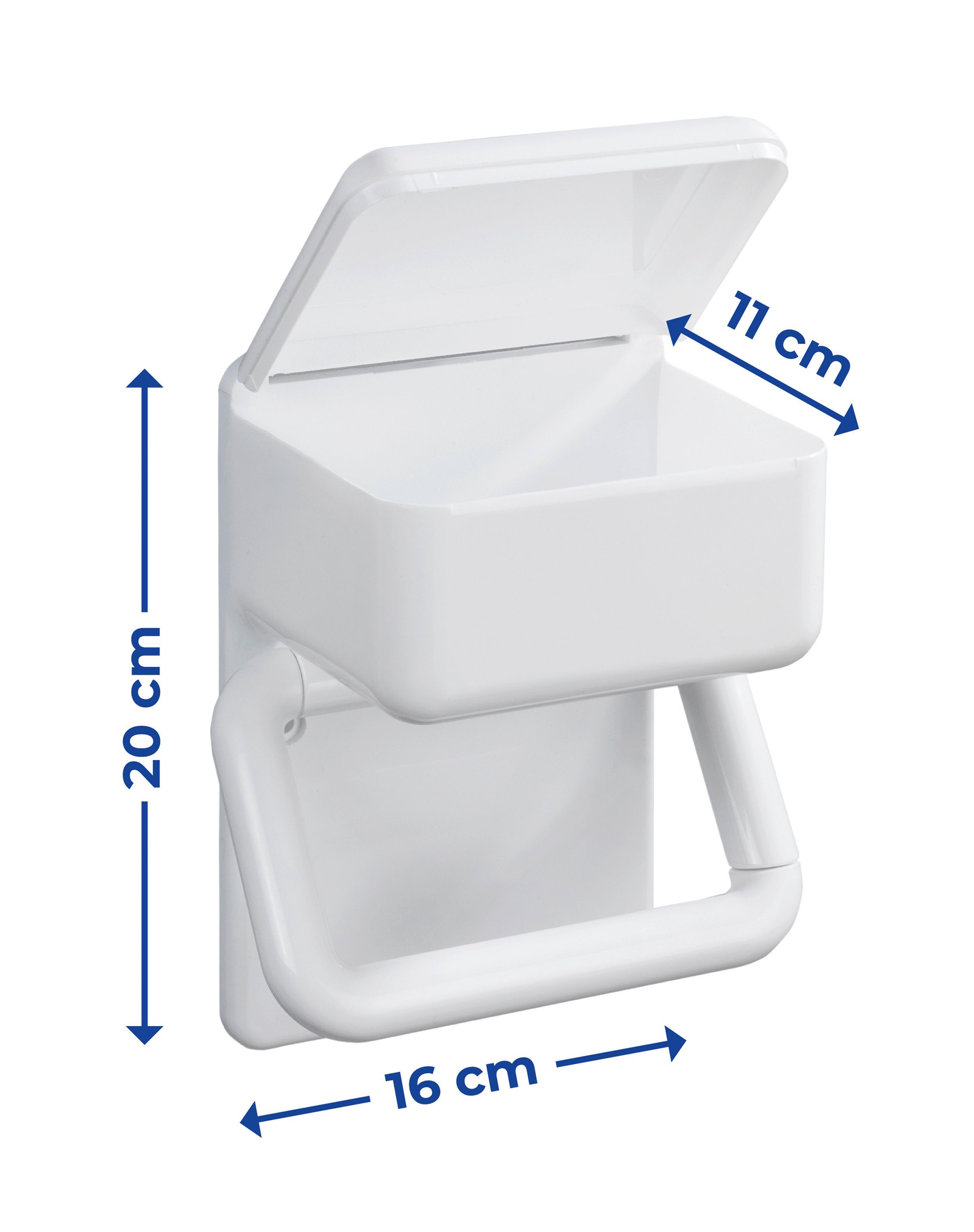 Maximex Toiletrolhouder 2 in 1 met planchet voor vochtige tissues