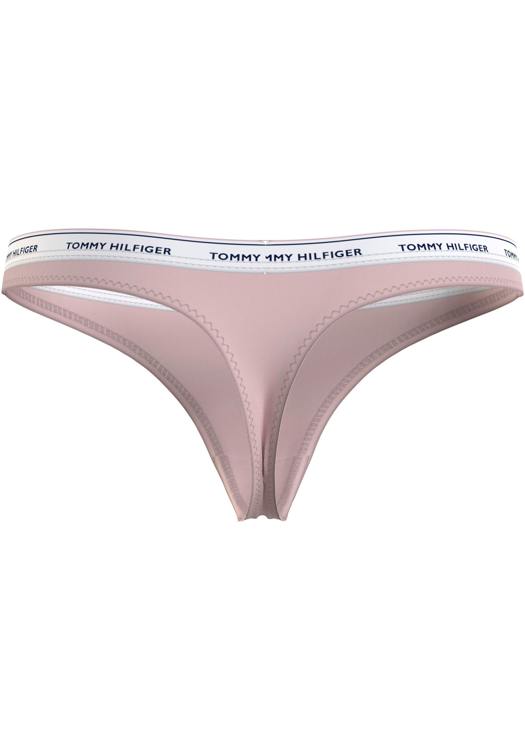 Tommy Hilfiger Underwear Slip 3 PACK THONG (EXT SIZES) met tommy hilfiger logoband (Set van 3)