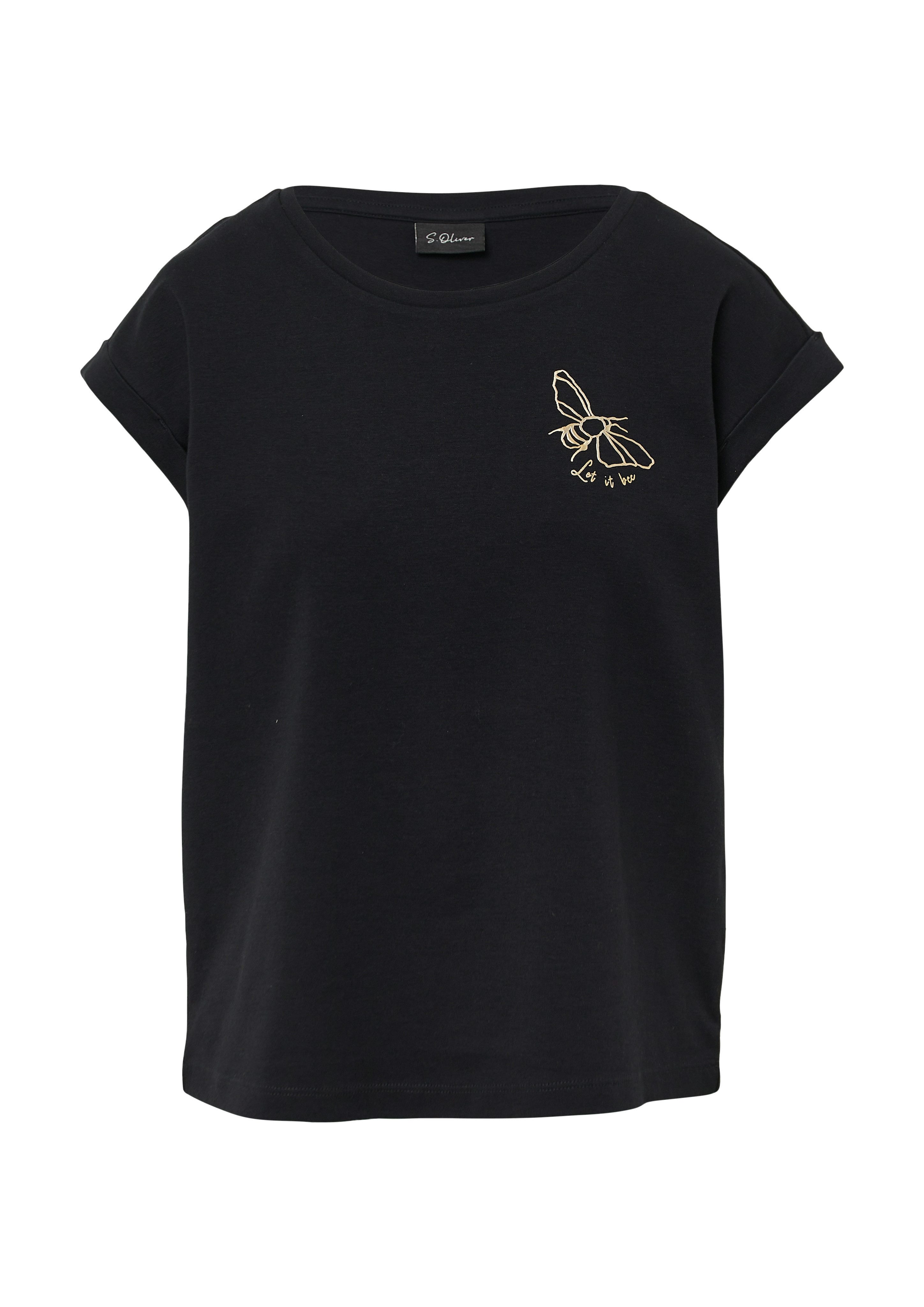 s.Oliver BLACK LABEL T-shirt met motiefprint