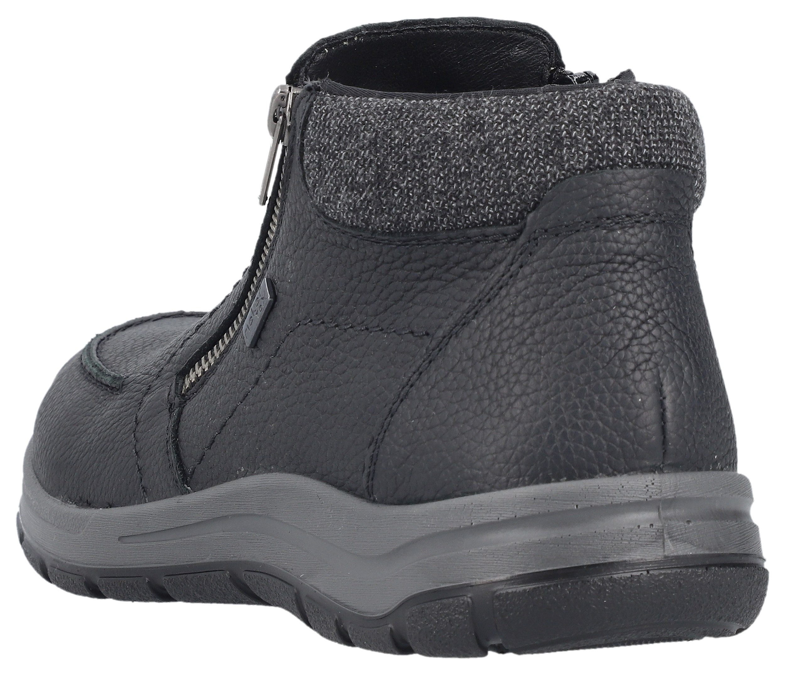 Rieker Winterlaarzen enkellaars, comfort schoen met twee praktische ritssluitingen
