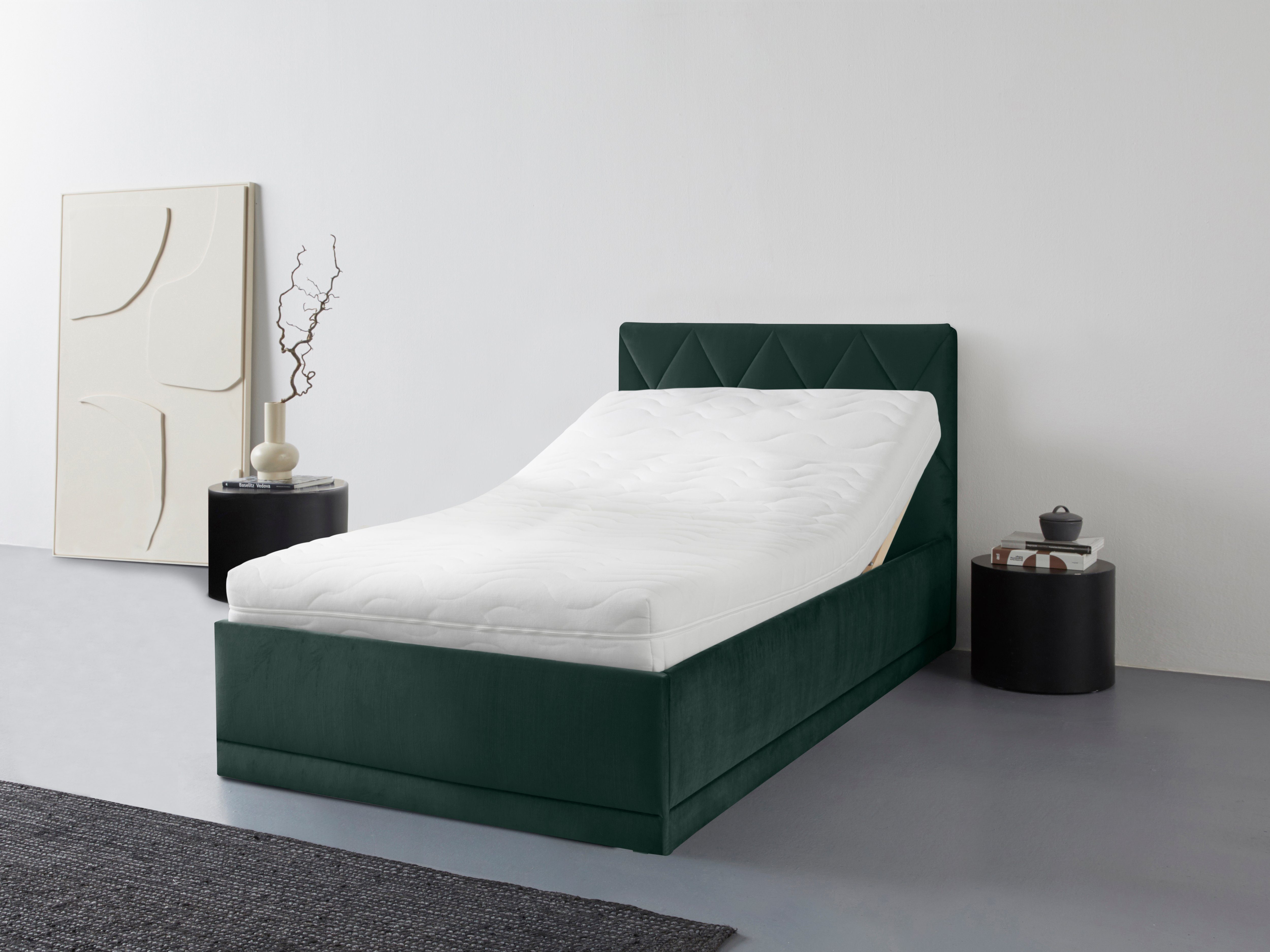 Westfalia Polsterbetten Gestoffeerd bed ADAMAS ook met bedlade, knoopdetails met stras