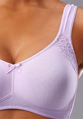 Petite fleur Soft-bh zonder beugels, van katoen (Set van 2) dames bh's zonder beugel maat 75 E multicolor