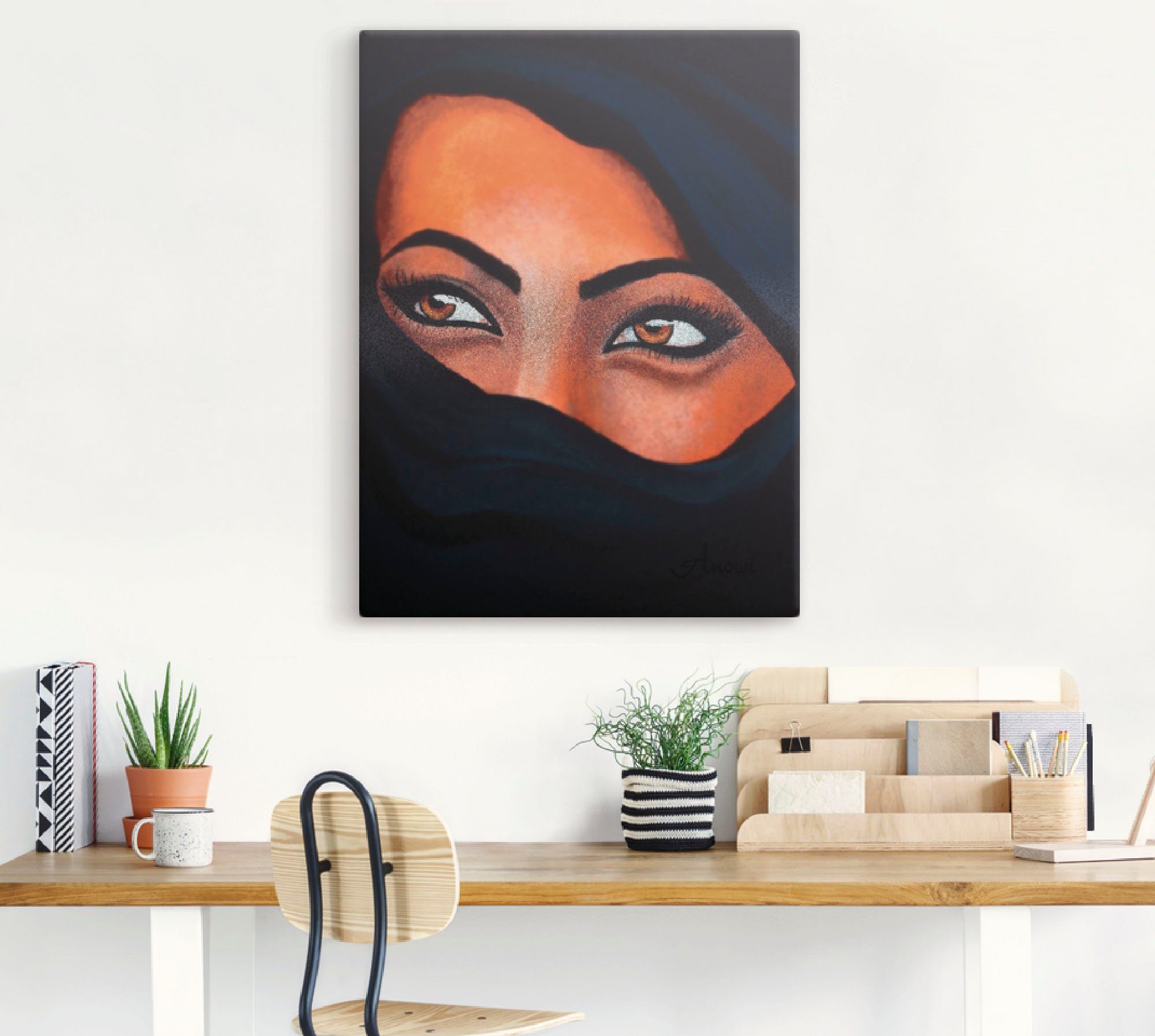 Artland Artprint Tuareg - het zand op je huid als artprint op linnen, muursticker in verschillende maten