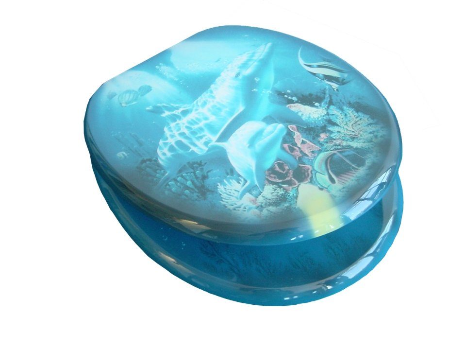 Badkameraccessoires Toiletzitting Dolfijn 354232 blauw