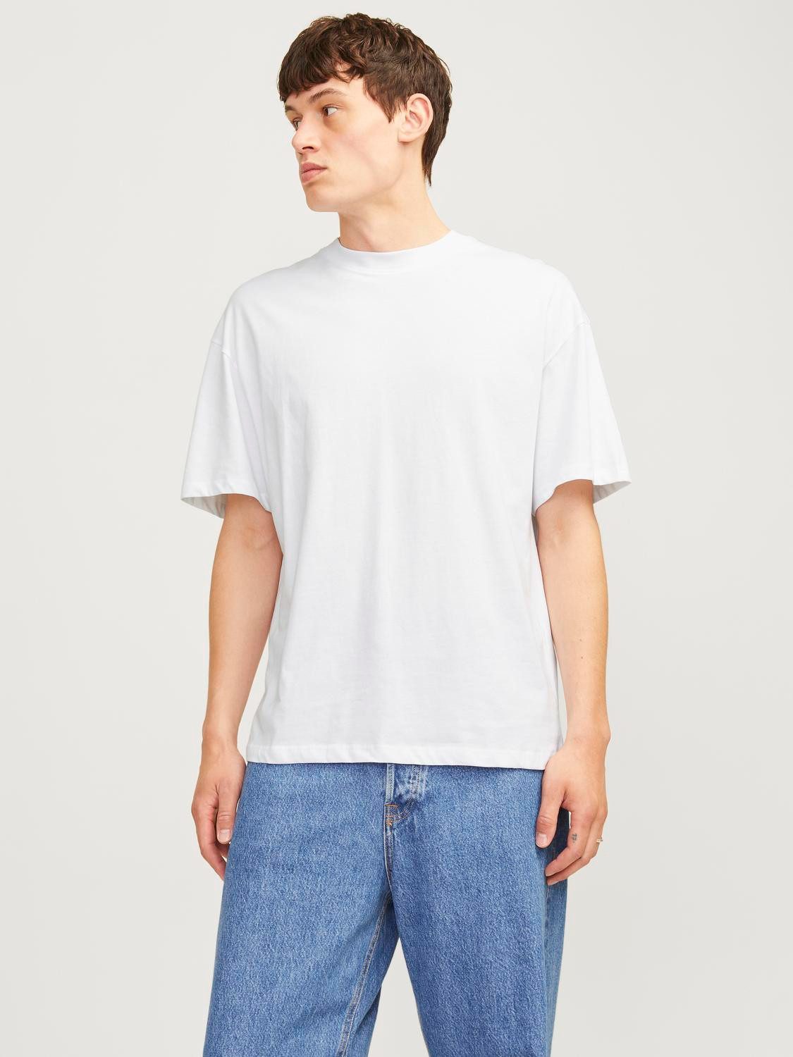 Jack & Jones Shirt met ronde hals JJEBRADLEY TEE SS O-NECK 2PK MP NOOS (2-delig)