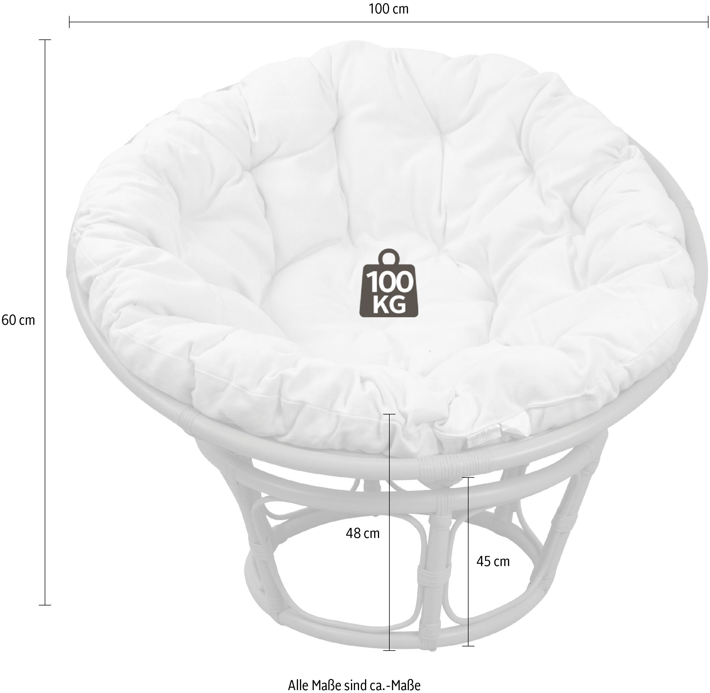 Home affaire Relaxfauteuil Handgeweven