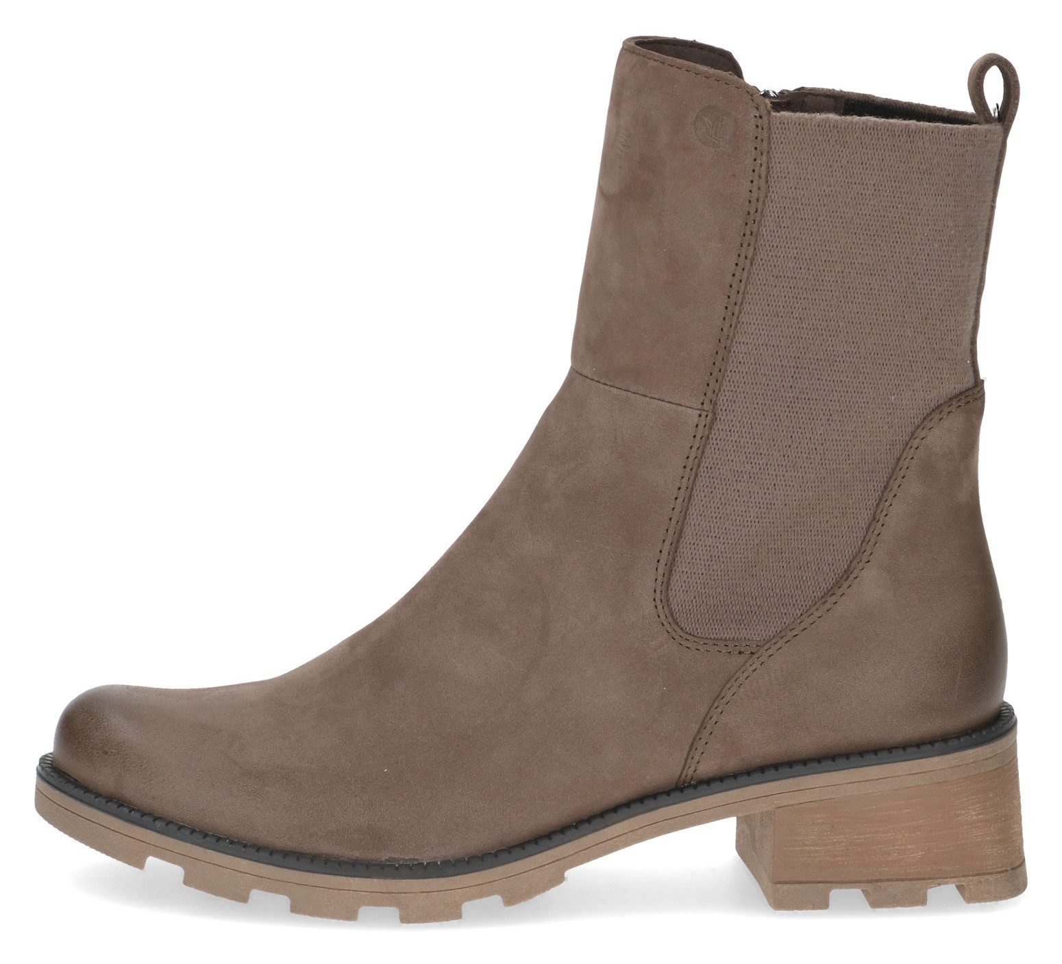 Caprice Chelsea-boots hakken, enkellaars, comfort schoen met brede stretchinzet