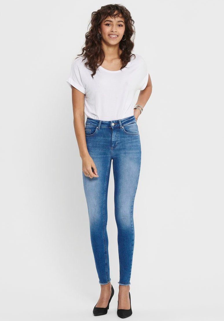 Only Ankle jeans ONLBLUSH LIFE met open zomen