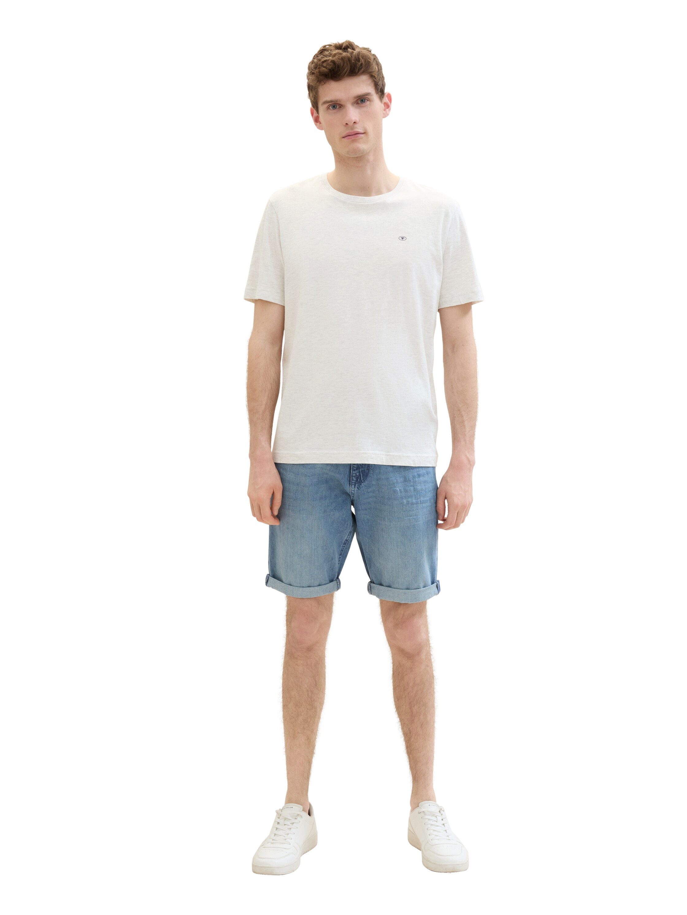 Tom Tailor Jeansbermuda Josh met merklabel