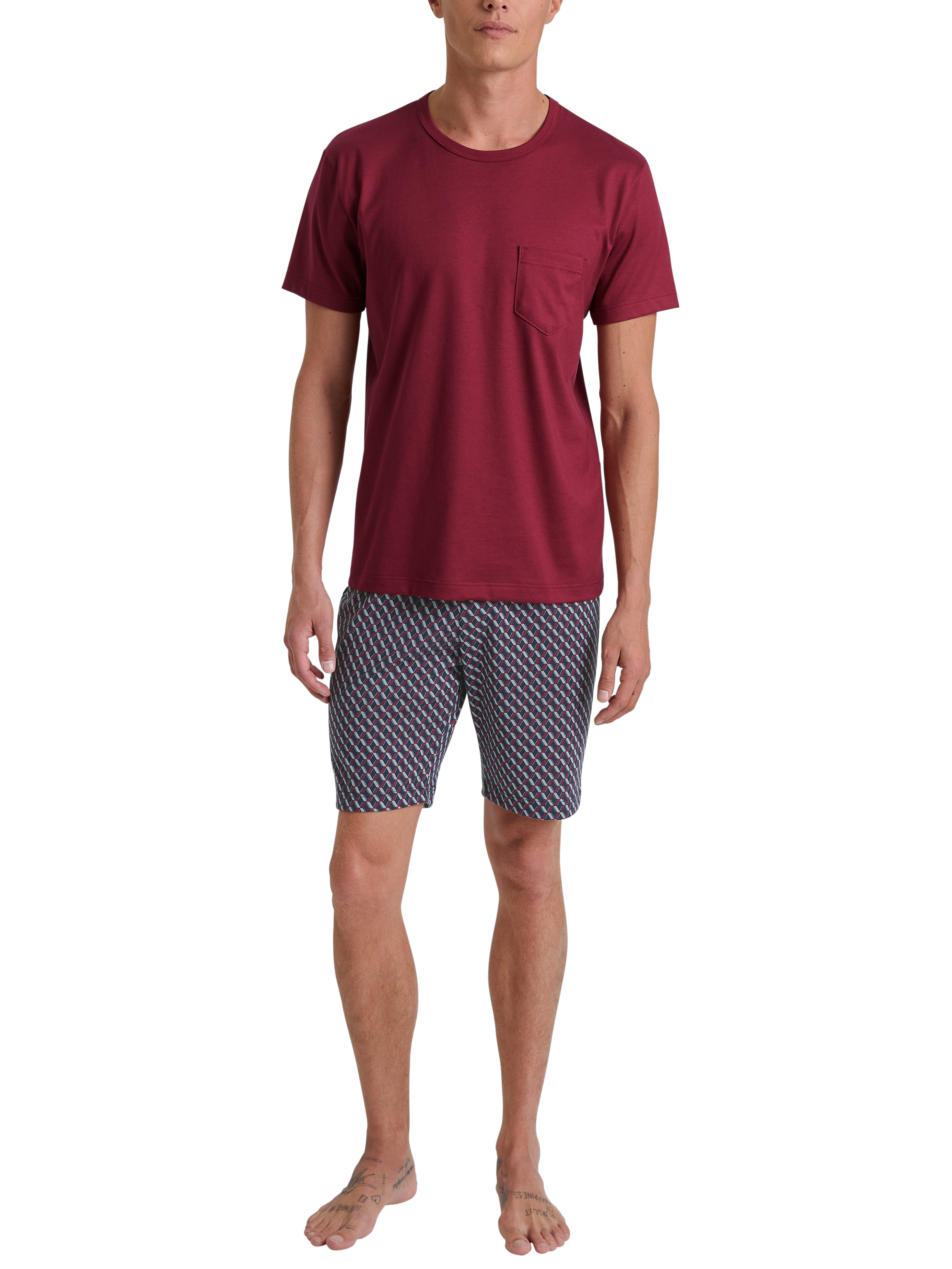 CALIDA Pyjama Relax Imprint met elastische broekband (2-delig)
