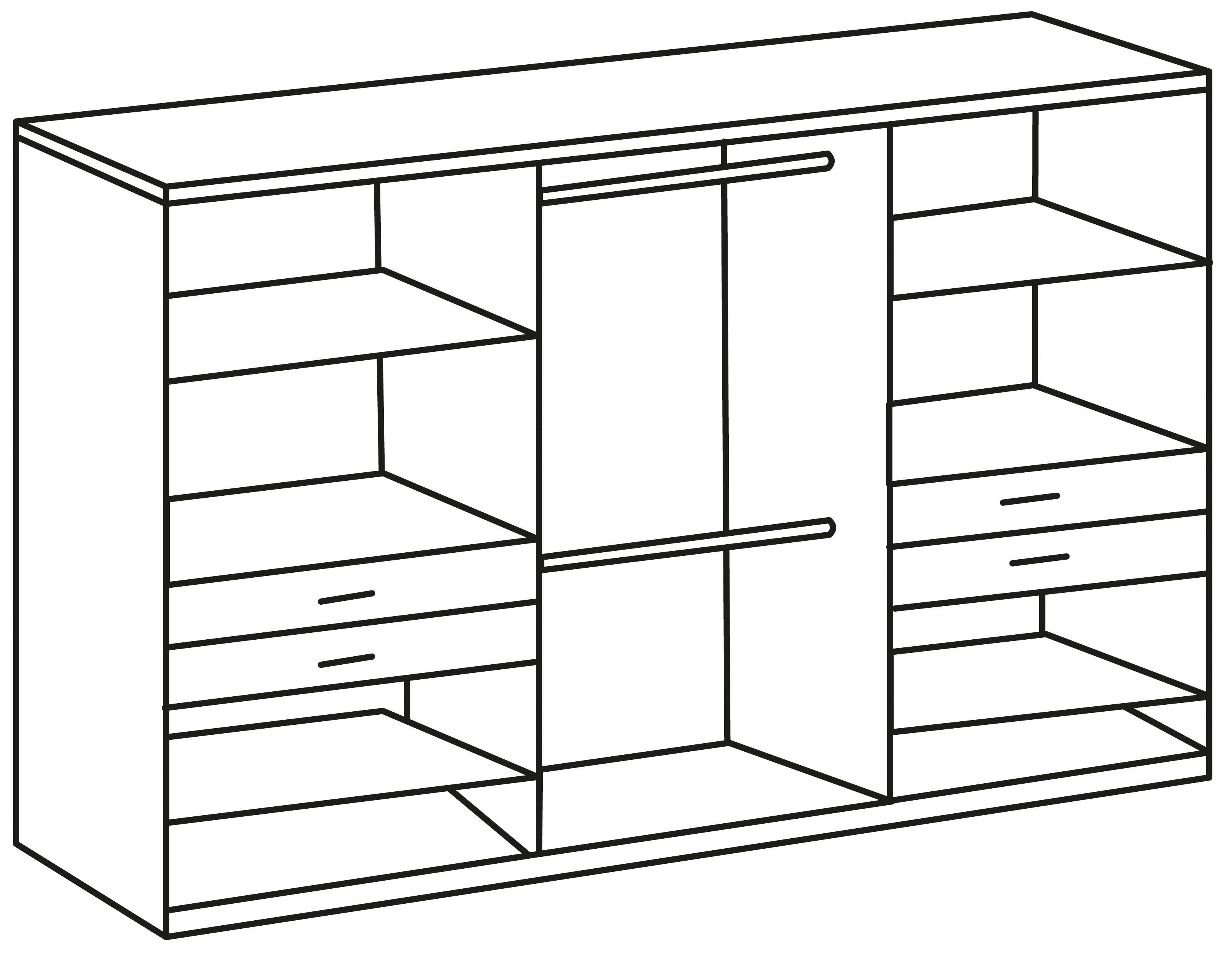 Wimex Kledingkast Taiga kledingkast met spiegel OTTOs Choice besteller met lades op comfortabele hoogte, garderobe slaapkamerkast