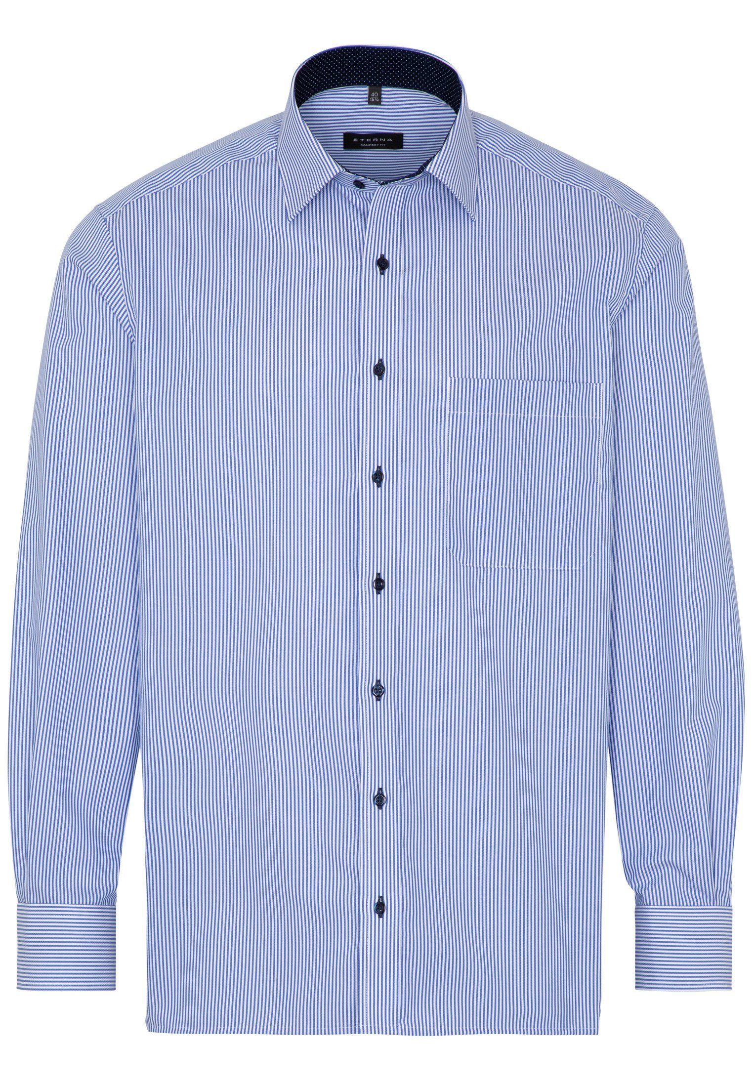 Eterna Overhemd met lange mouwen Comfort fit NON IRON (strijkvrij)