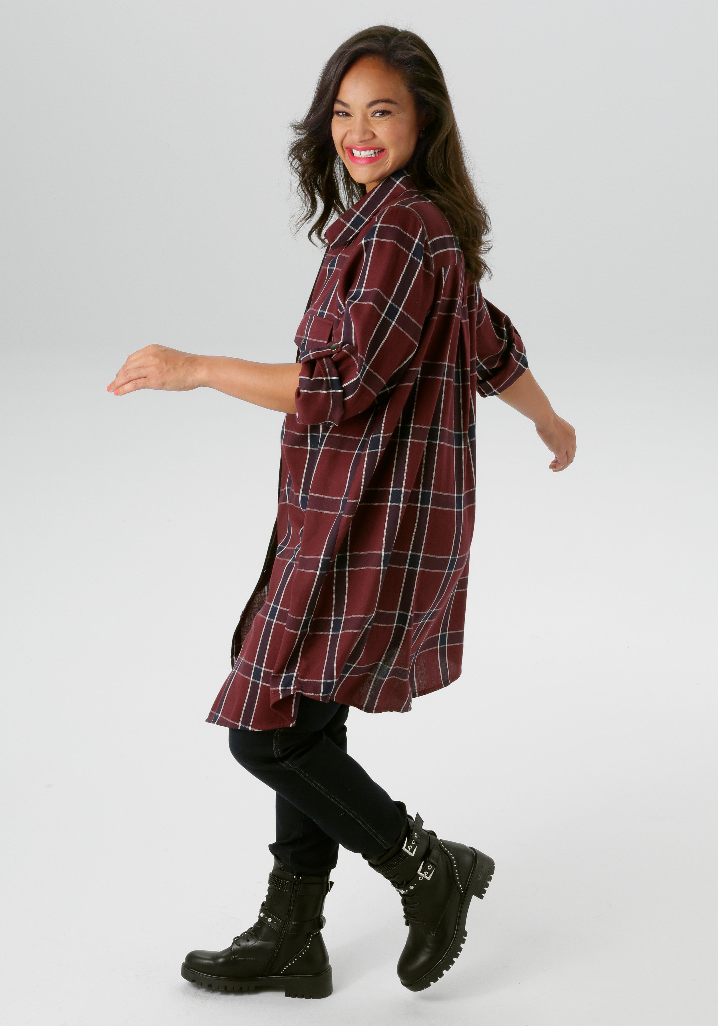 Aniston PLUS Geruite blouse