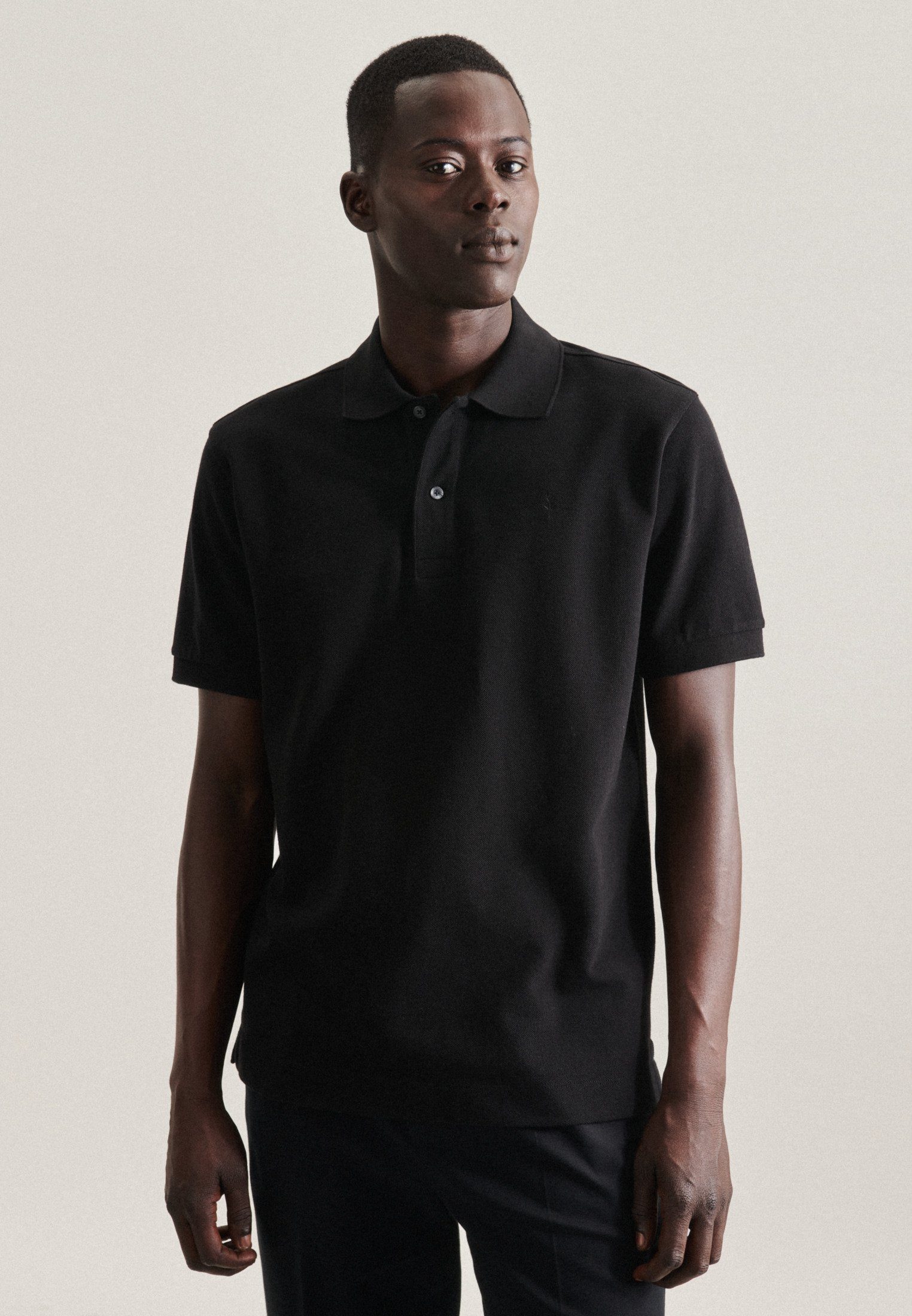 seidensticker Poloshirt Regular heren t-shirts maat L zwart