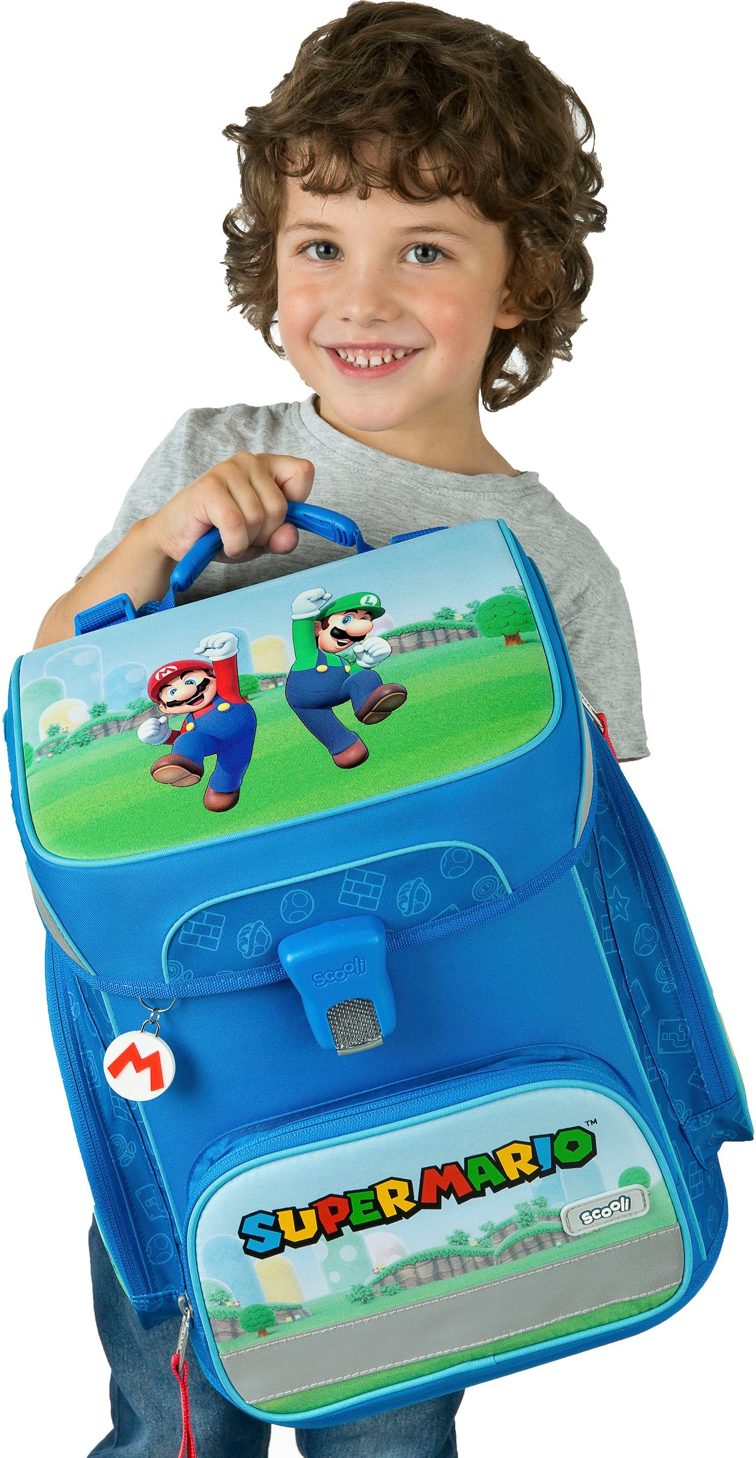 Scooli Schooltas EasyFit, Super Mario (set, 5-delig)