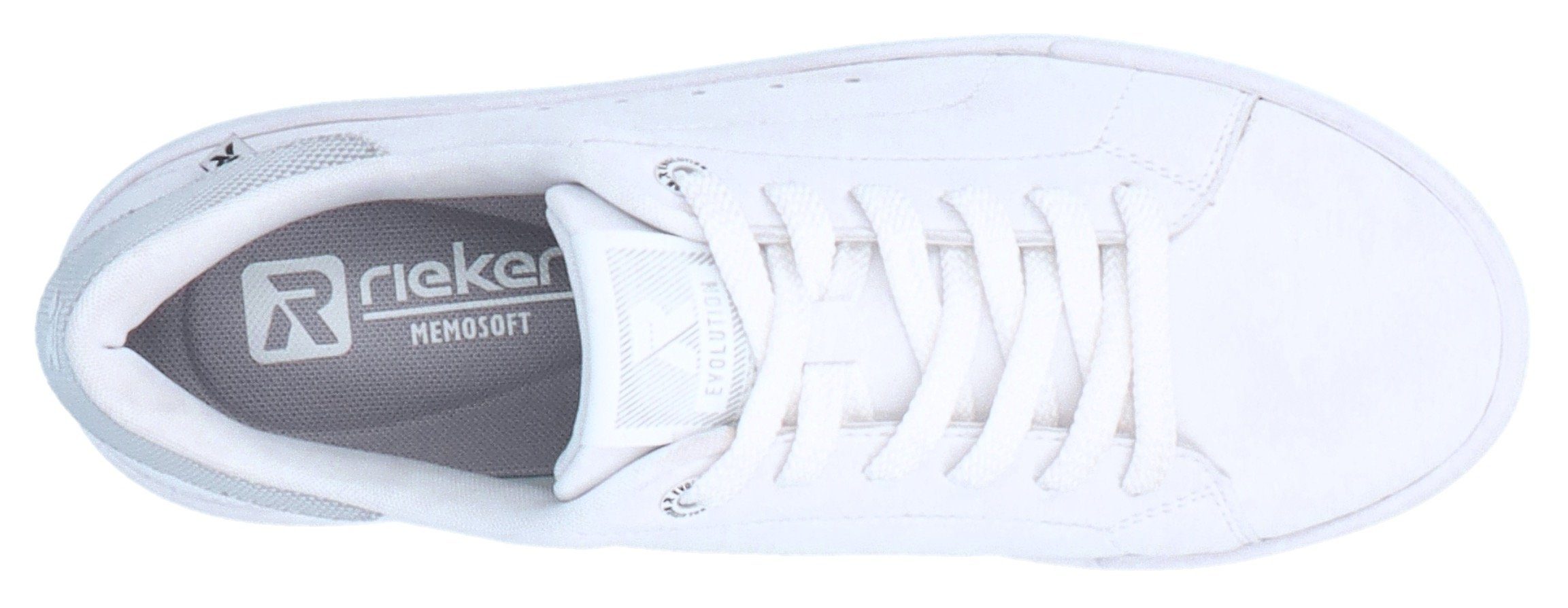 RIEKER Sport Sneakers in monochrome uitstraling, vrijetijdsschoen, lage schoen, veterschoen