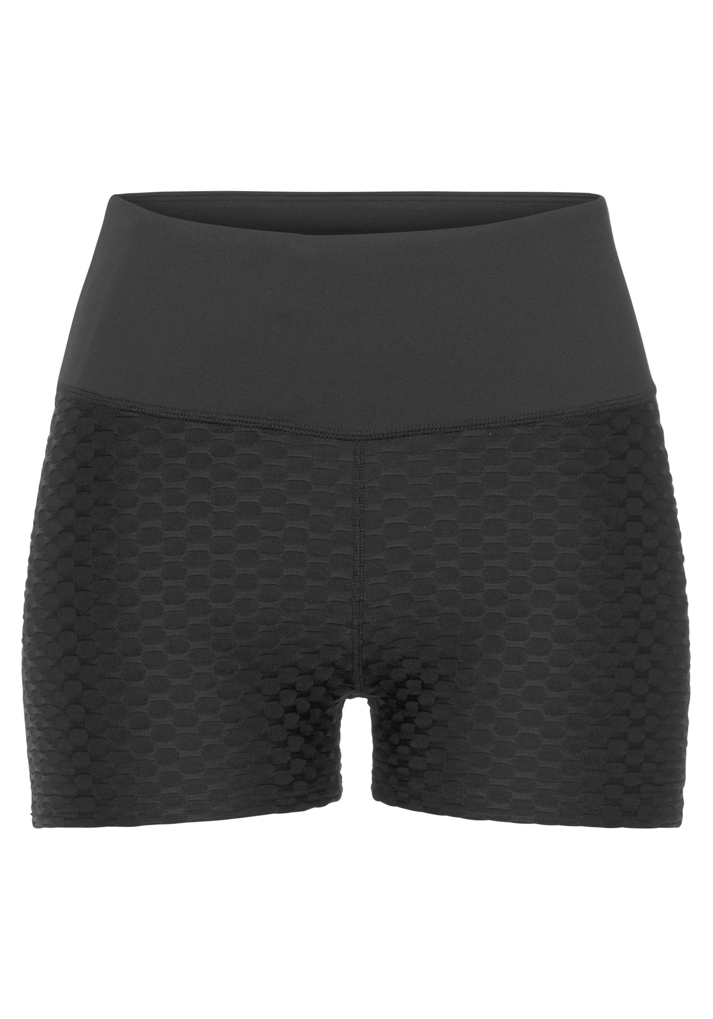 vivance active Short met brede tailleband en honingraatlook