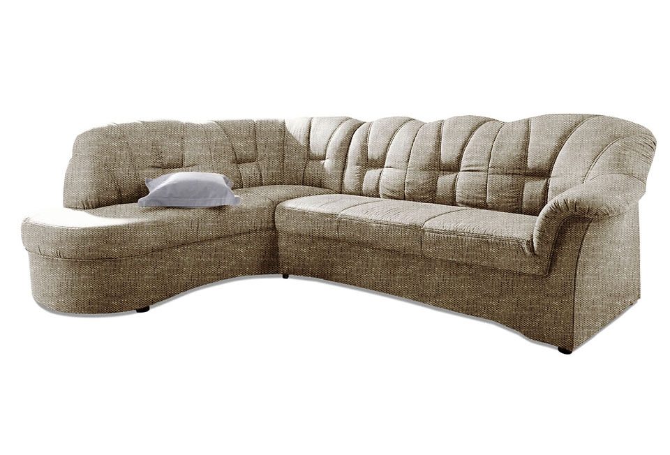 DOMO collection Hoekbank Papenburg, tijdloze rugsteppingen, elegante armleuning, L-vorm