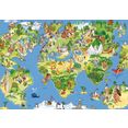 papermoon fotobehang kids world map multicolor